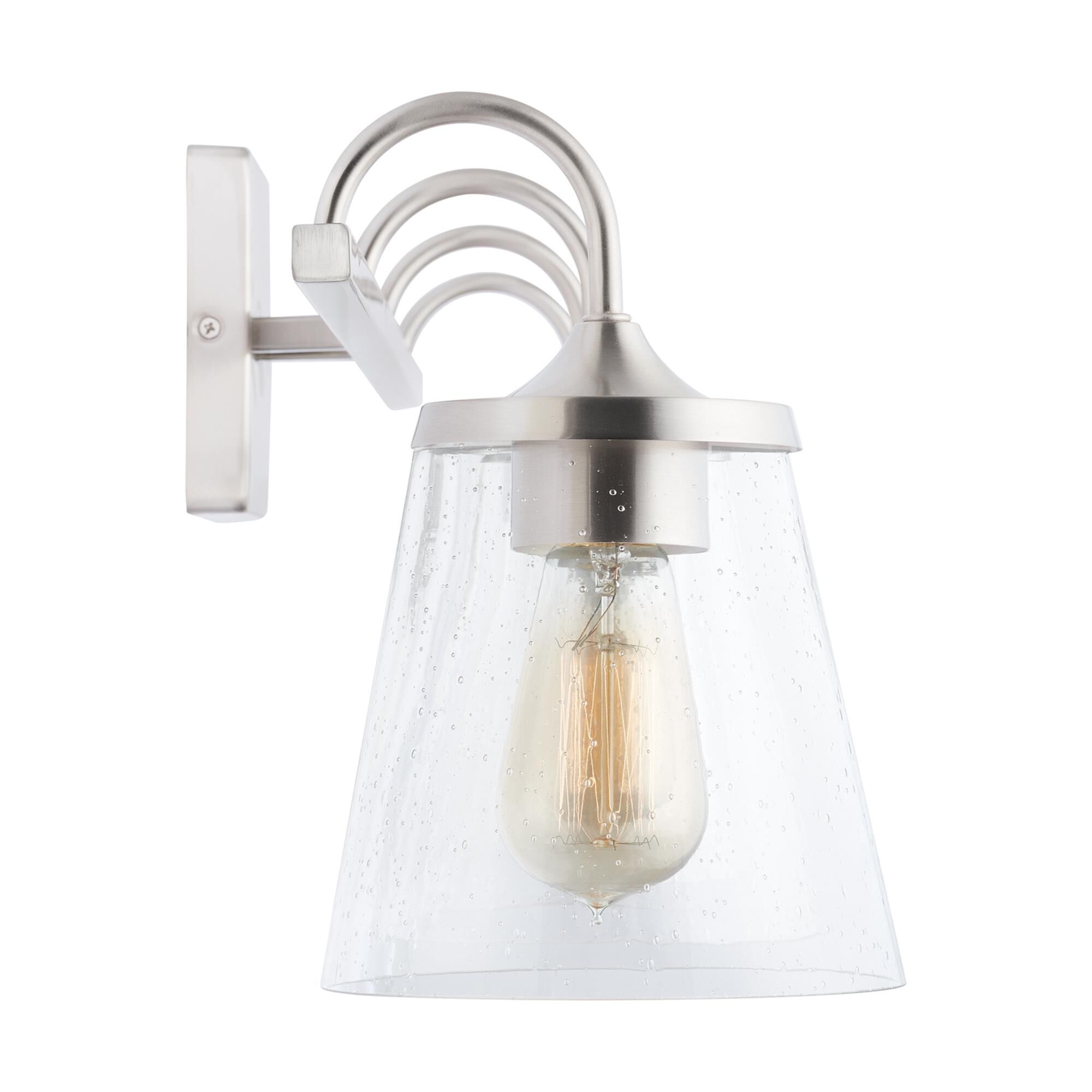 Shown in Brushed Nickel finish and 496 glass