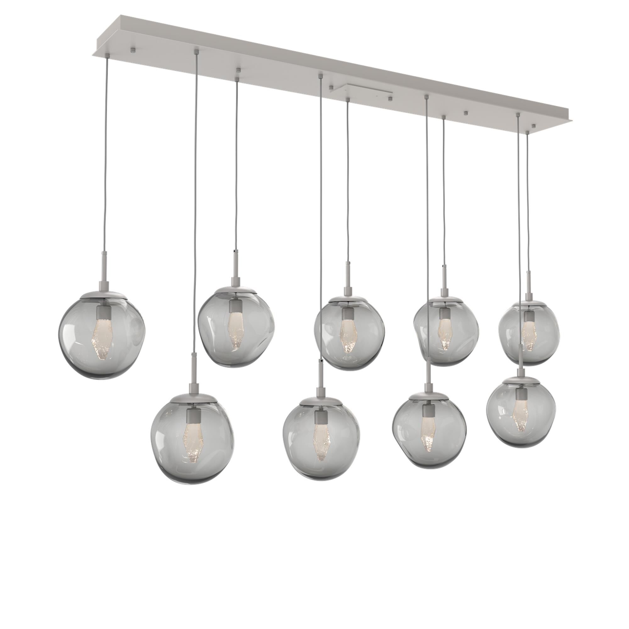 Shown in Metallic Beige Silver finish and Geo Inner Smoke Outer glass