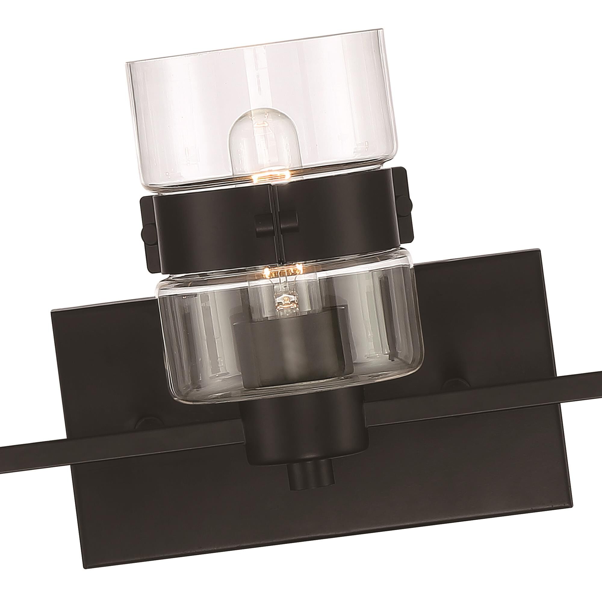 Shown in Matte Black finish and Clear glass