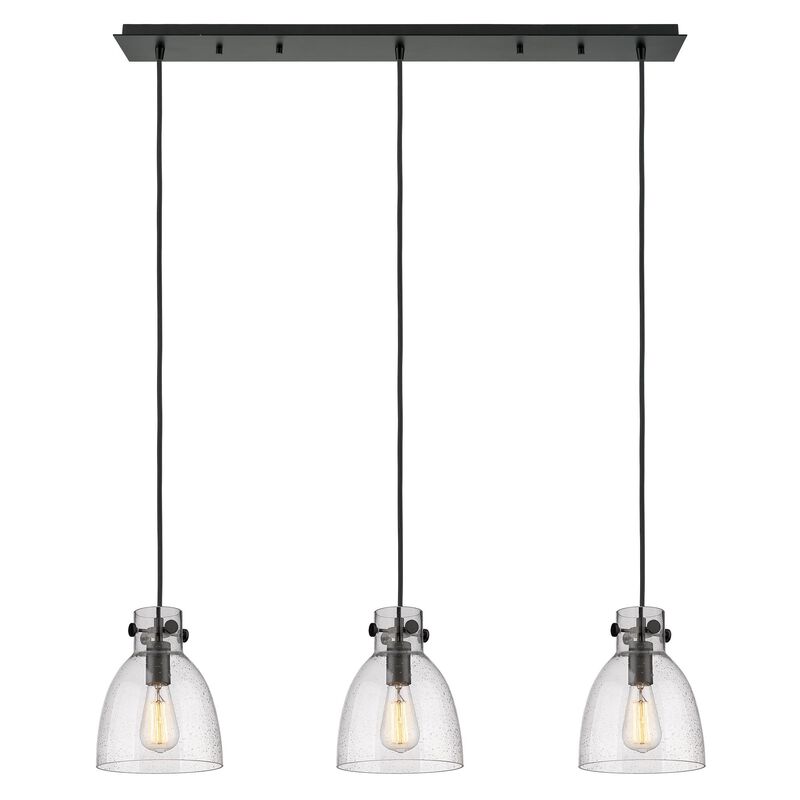 Bruno Marashlian Newton Bell 39 Inch 3 Light Linear Suspension Light by Innovations Lighting