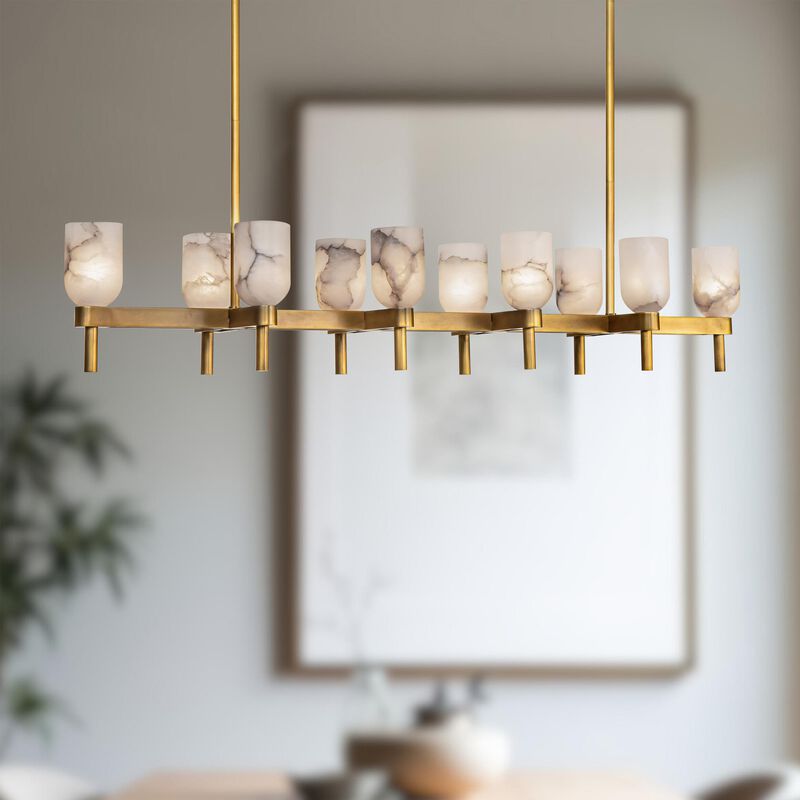 Elisa Carlucci Lucian Medium Linear Chandelier by Alora Lighting