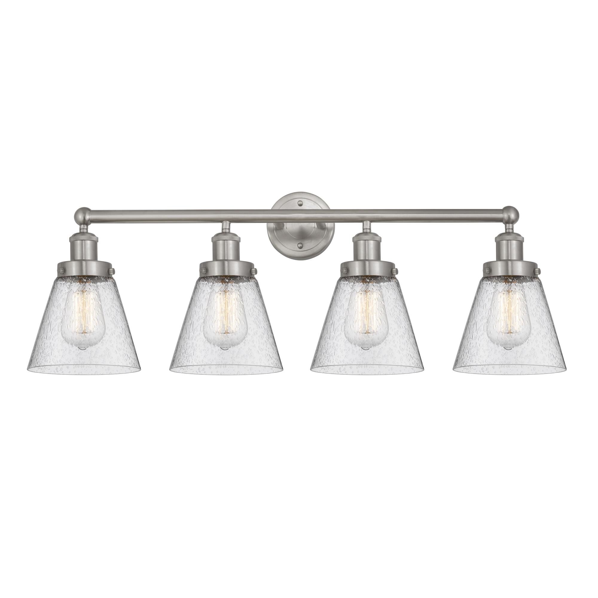 Shown in Brushed Satin Nickel, Mercury finish and Mercury glass and Mercury Glass shade