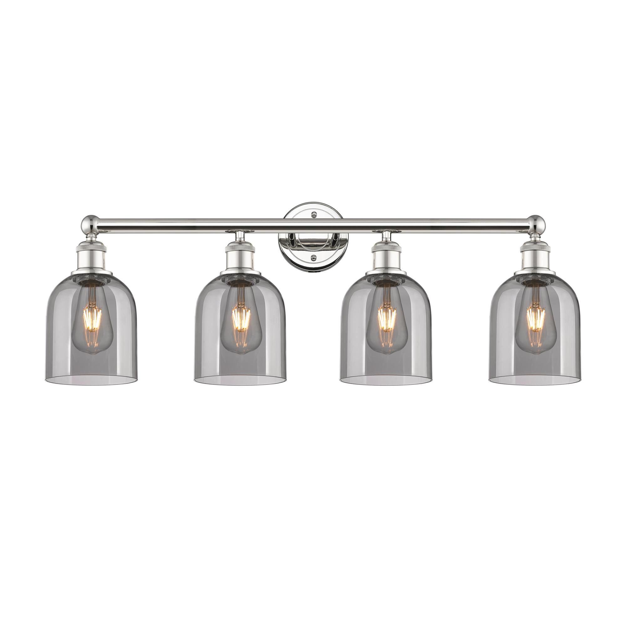 Shown in Polished Nickel finish and Light Smoke glass