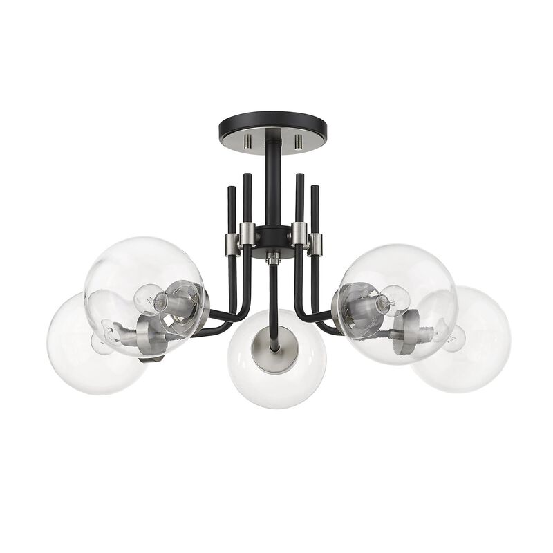 Parsons 27 Inch 5 Light Semi Flush Mount by Z-Lite