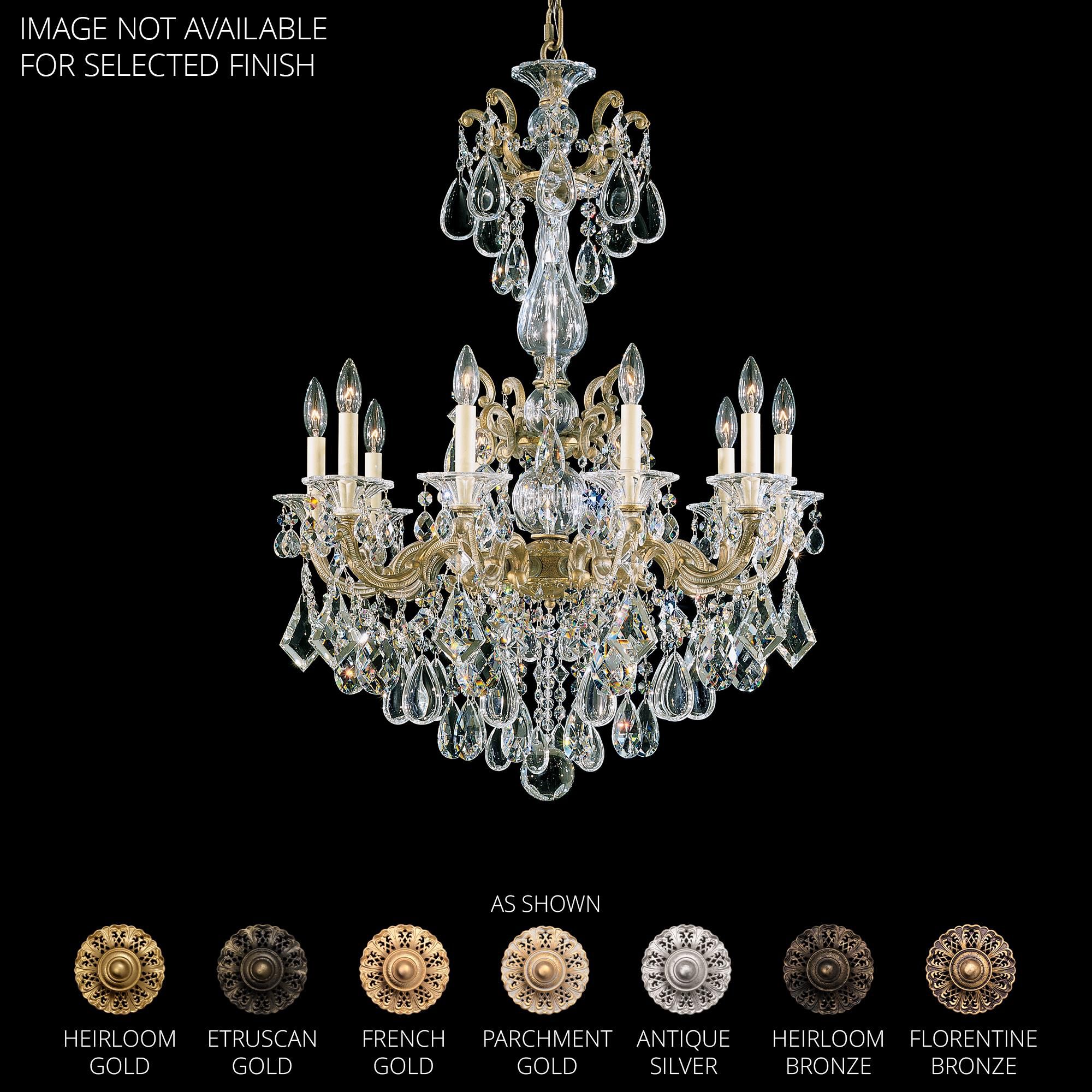 Shown in Etruscan Gold finish and Clear Radiance crystal