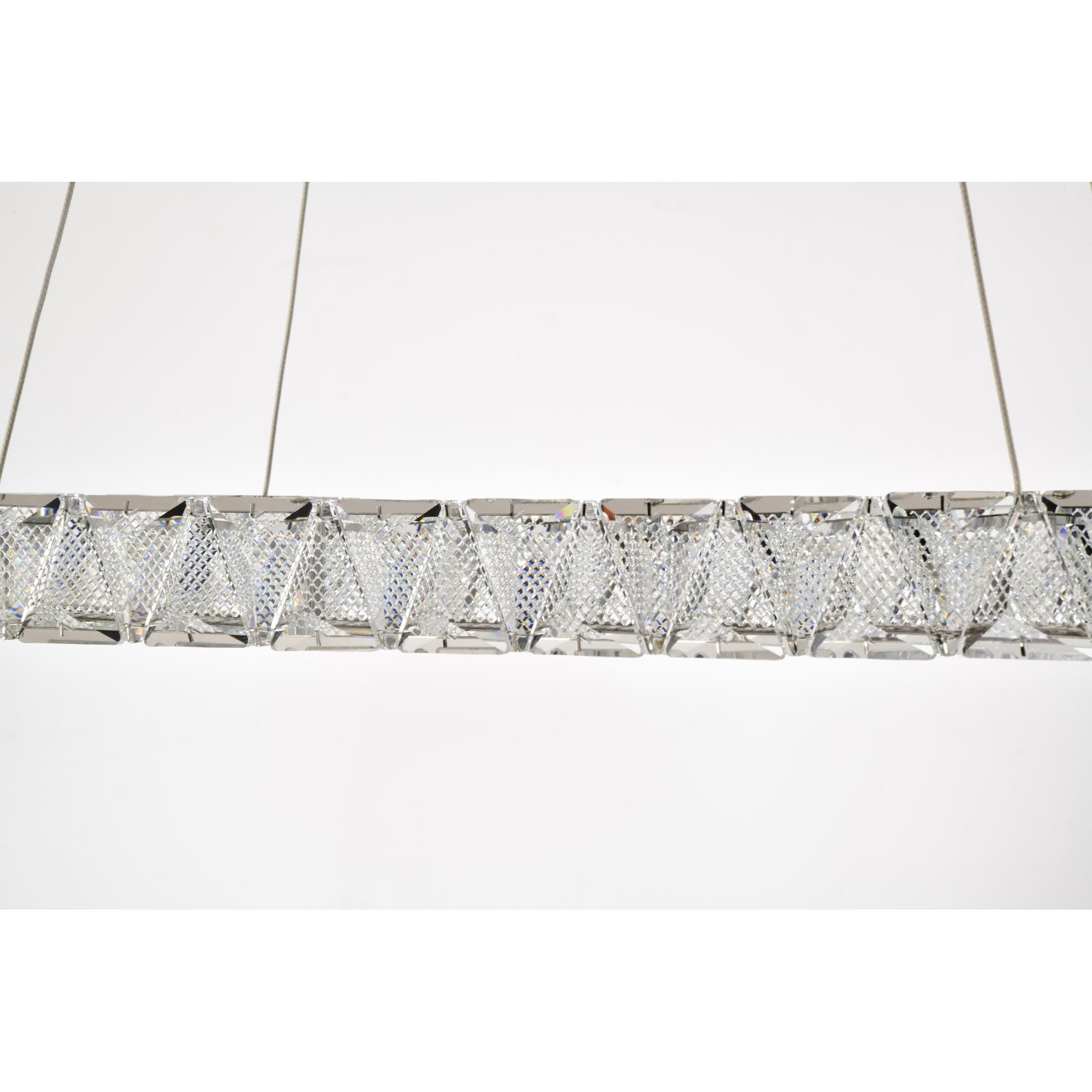 Shown in Polished Nickel finish and Clear K9 Crystal glass