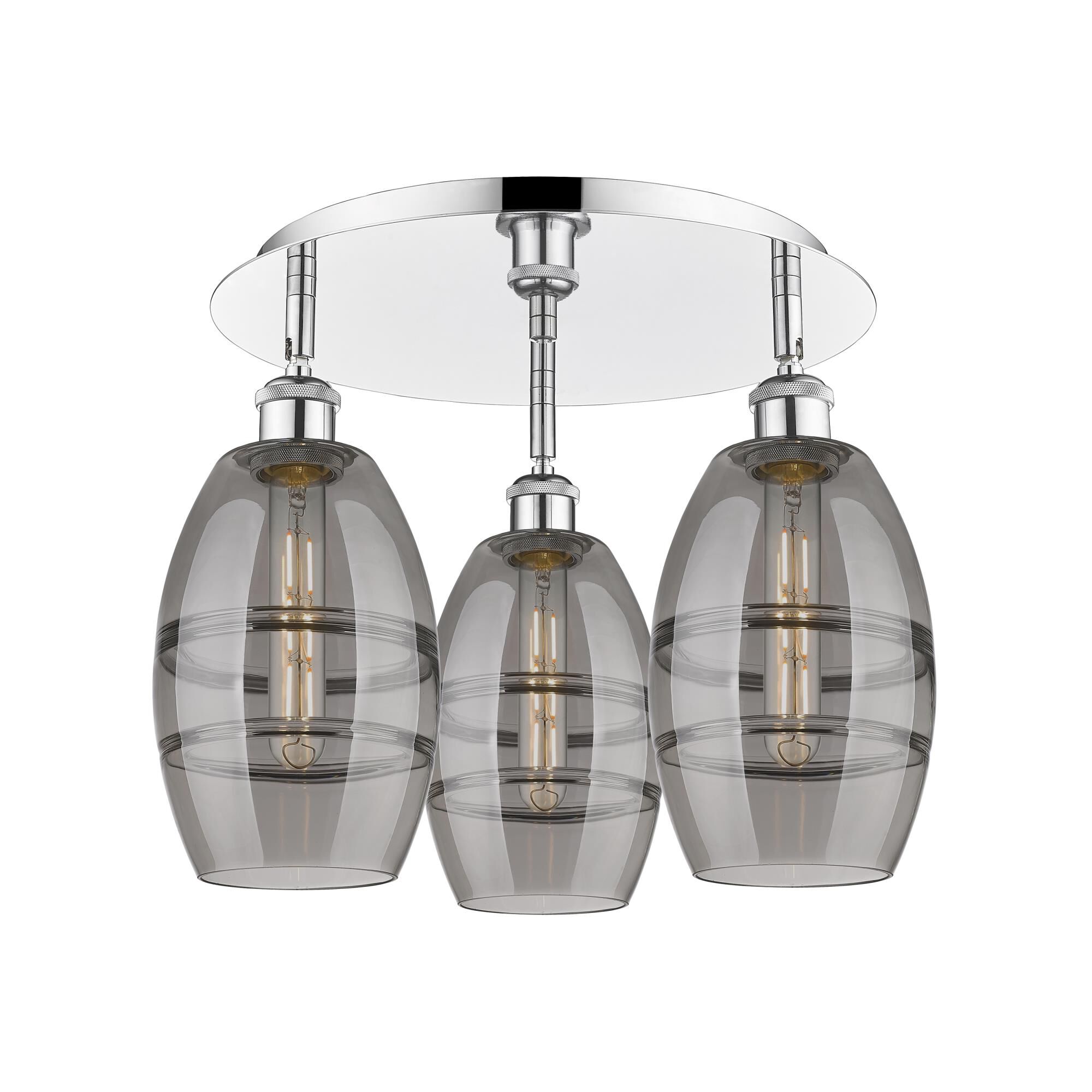 Shown in Polished Chrome finish and Light Smoke glass