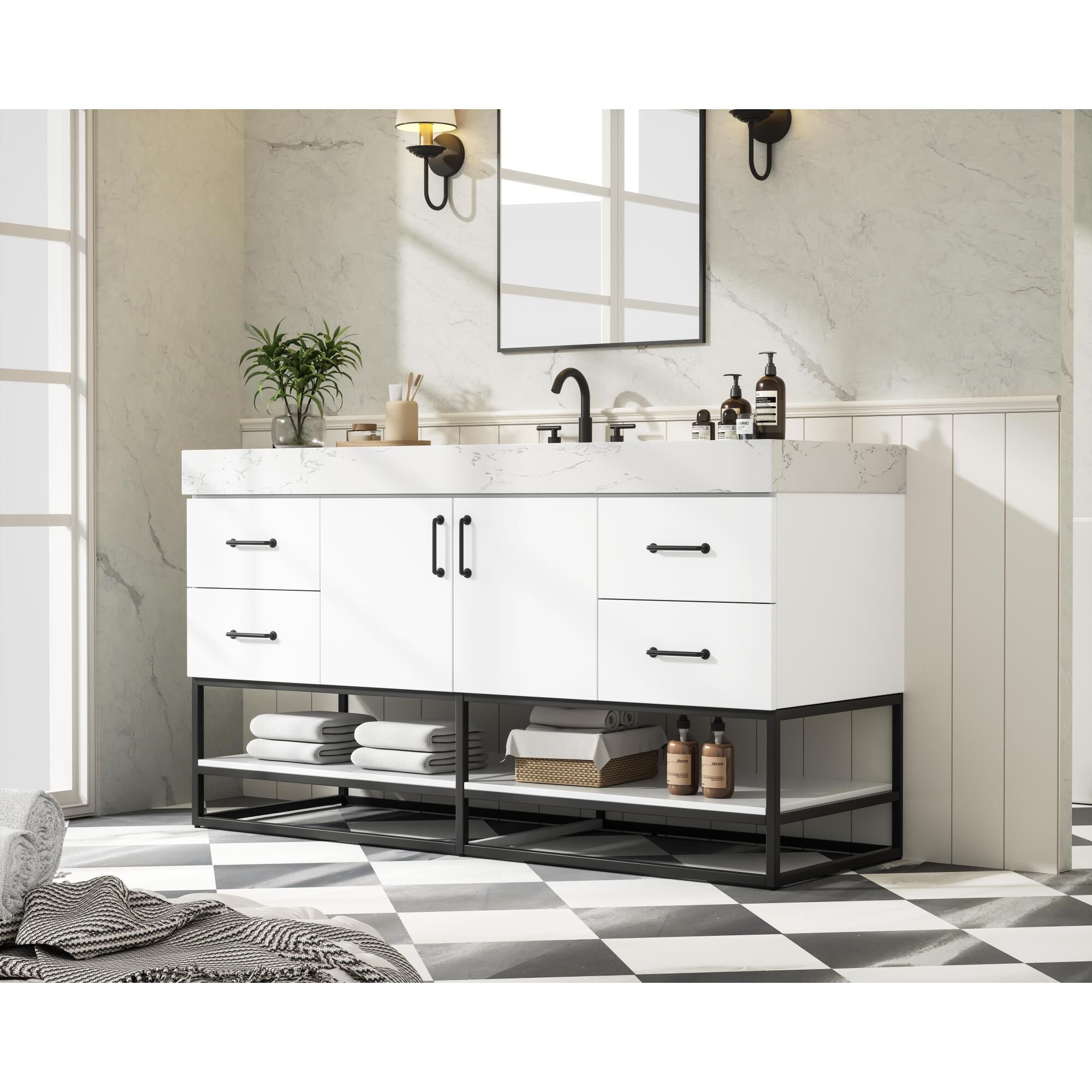 Caroline 60 Inch Bath Vanity by Elegant Dcor