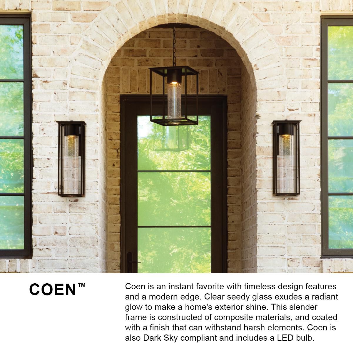 Hinkley Lighting Coen 17 Inch Tall LED Outdoor Hanging Lantern