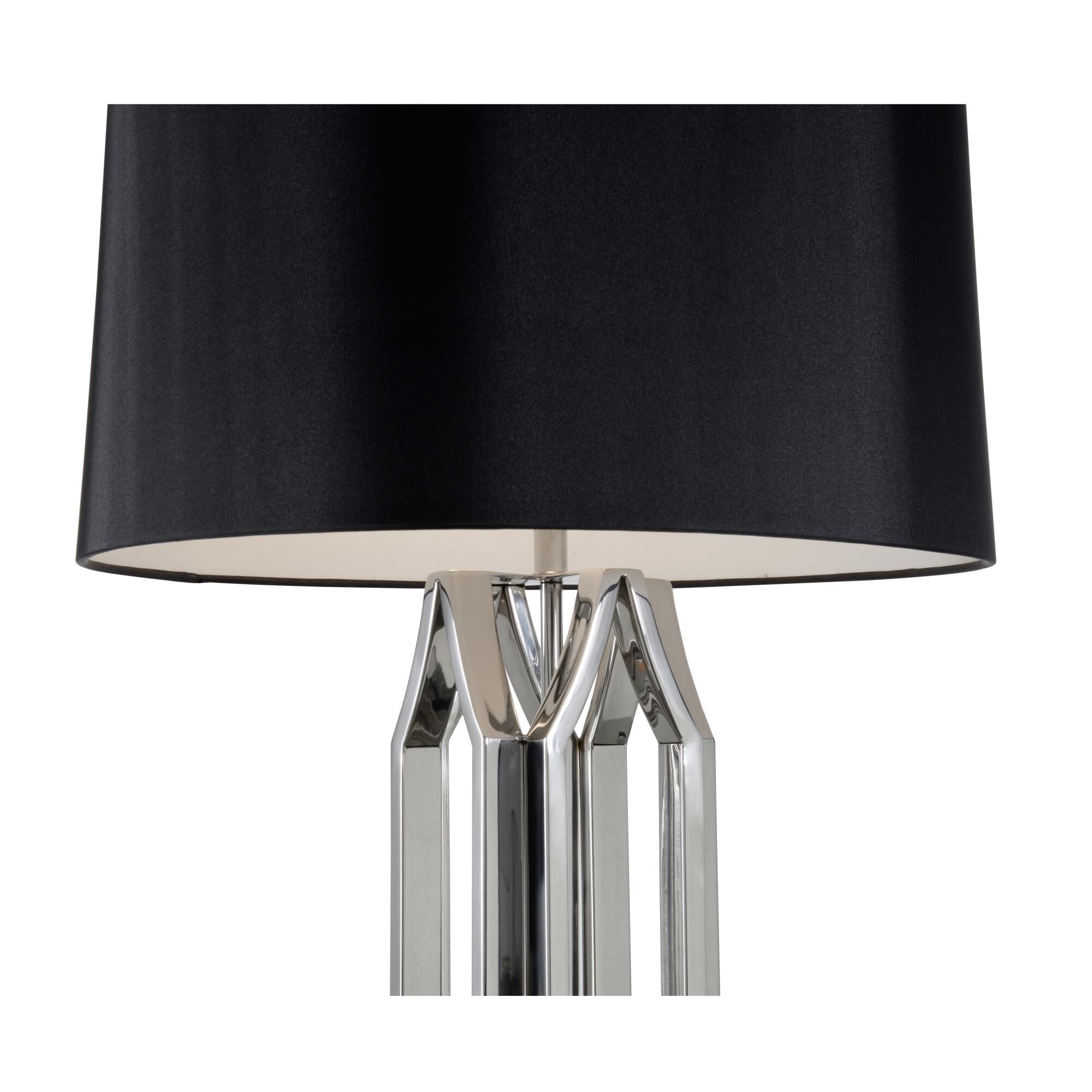 Shown in Polished Nickel finish and Black Silkette shade
