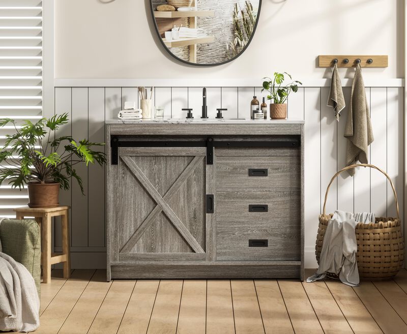 Austin 42 Inch Bath Vanity Cabinet by Elegant Decor