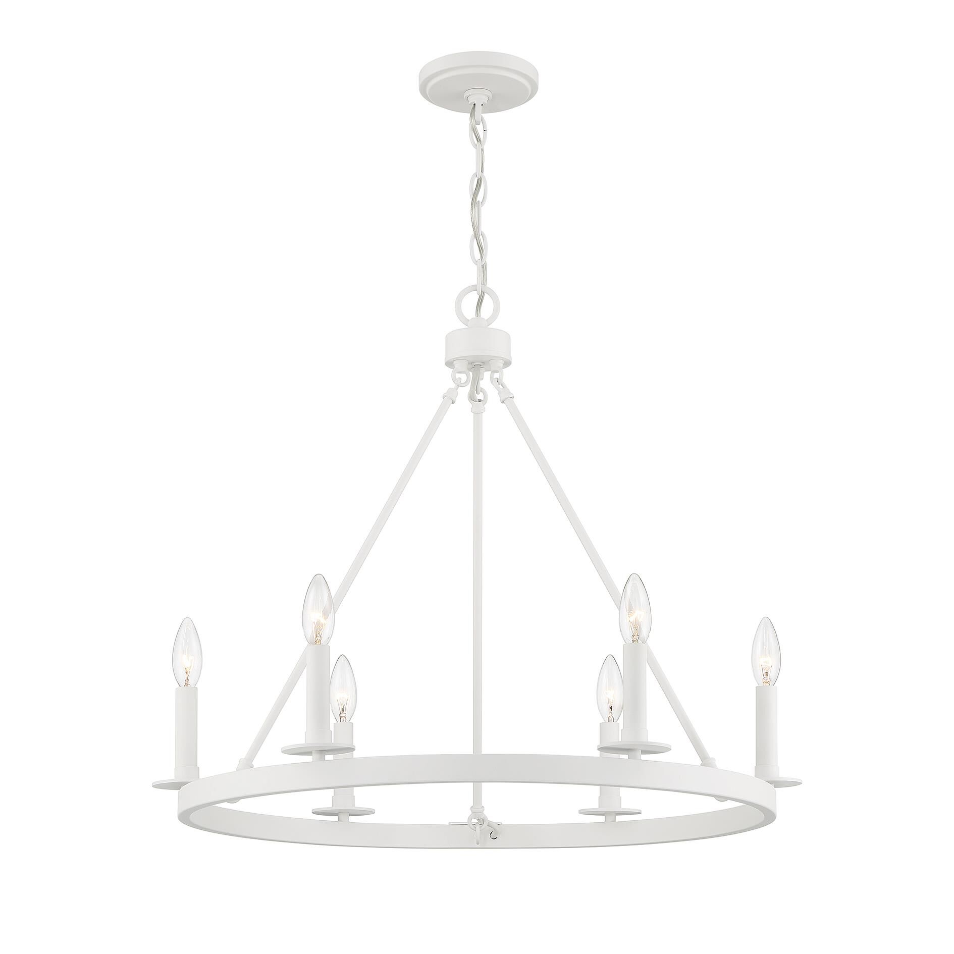 Shown in Bisque White finish and White Fabric shade