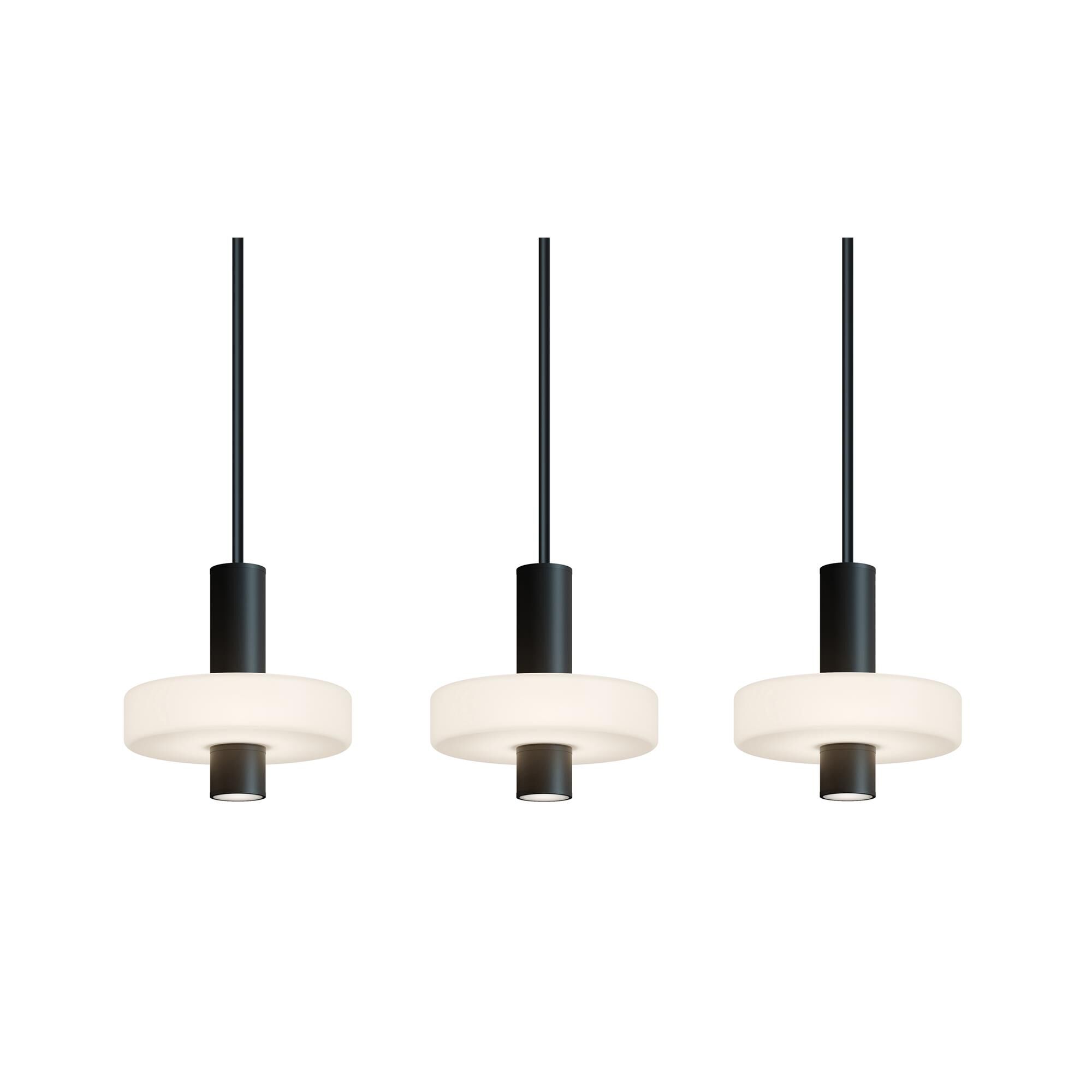 Shown in Black finish and White shade