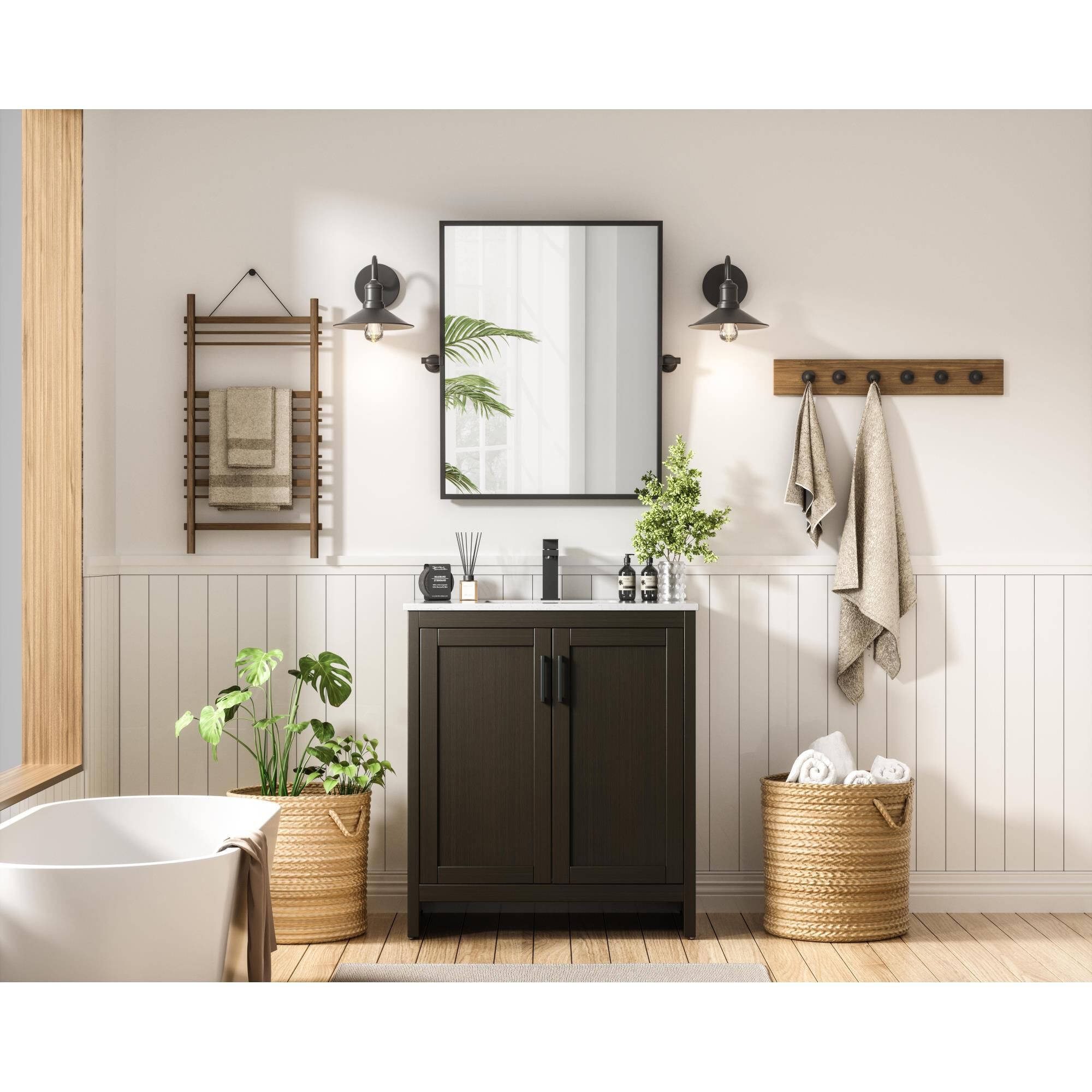 Shown in Mocha Brown finish