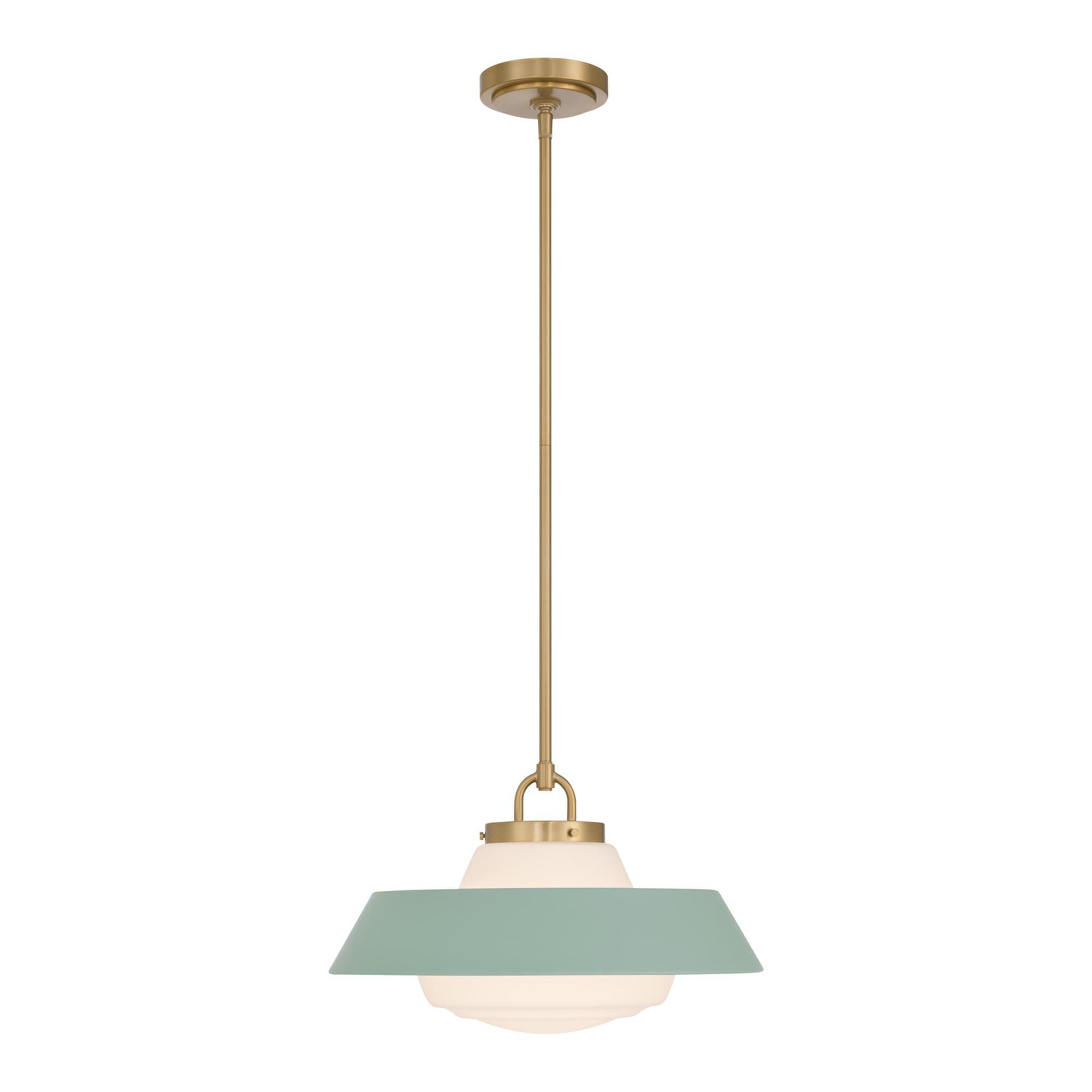 Shown in Vibrant Gold finish and Steel glass and Steel shade