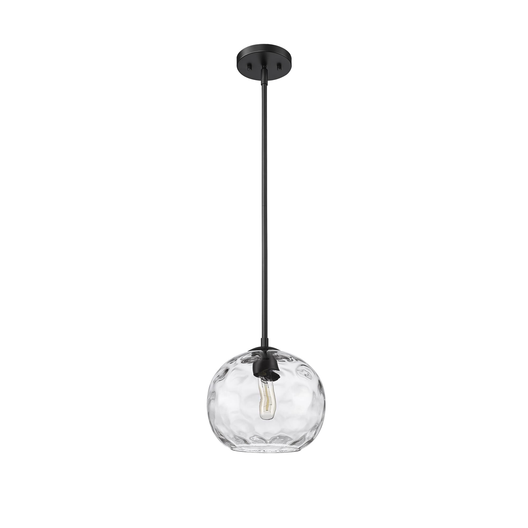 Shown in Matte Black finish and Clear glass