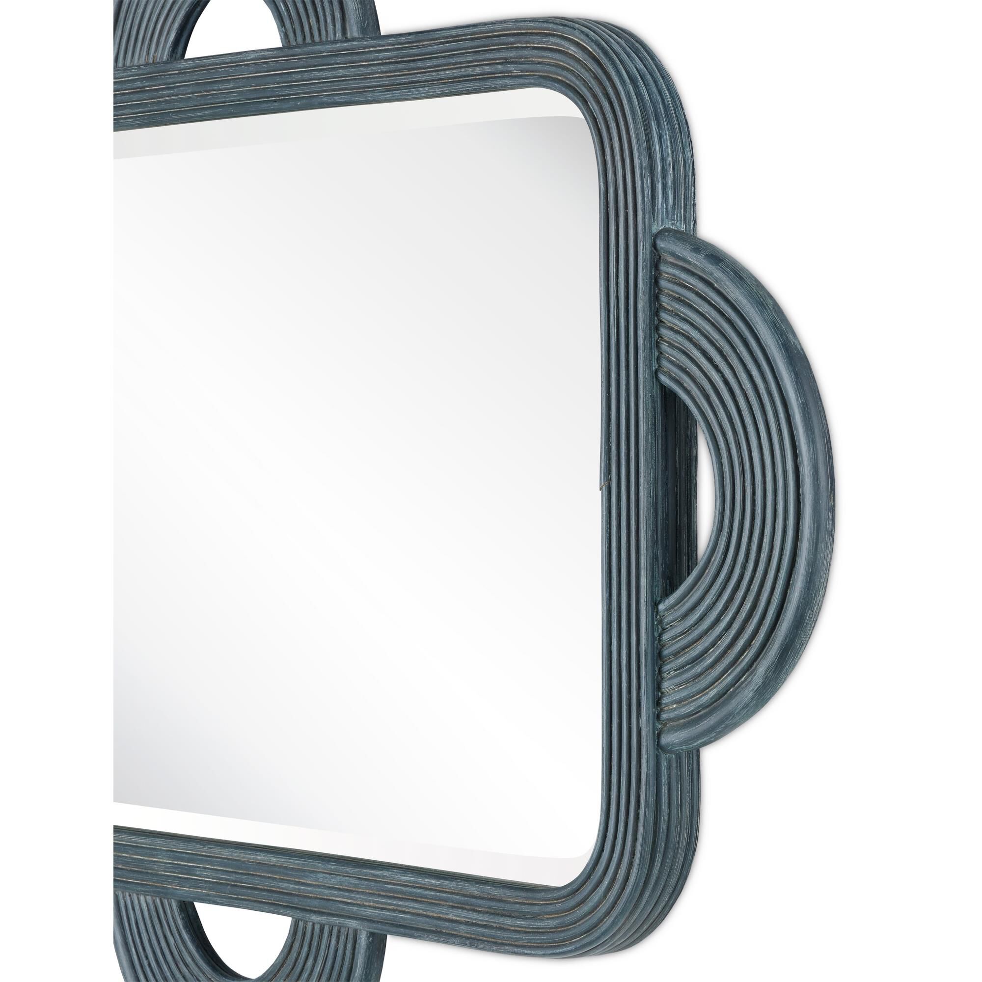 Santos Vintage Navy Rectangular Mirror Decorative Mirrors by Currey and Company