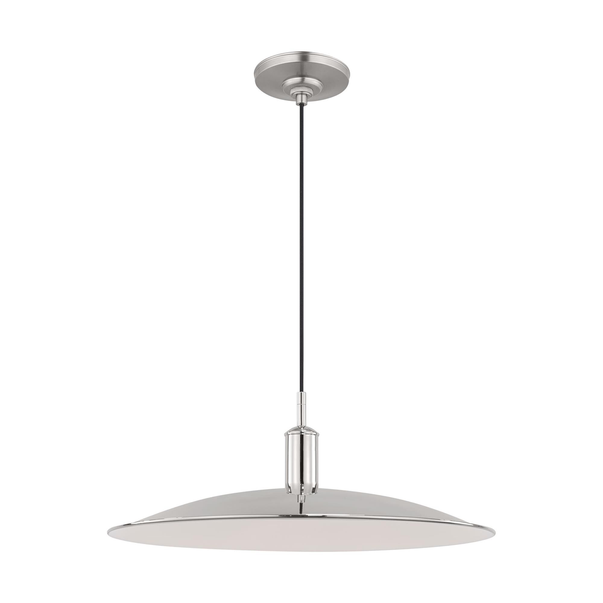 Shown in Polished Nickel finish and Polished Nickel shade