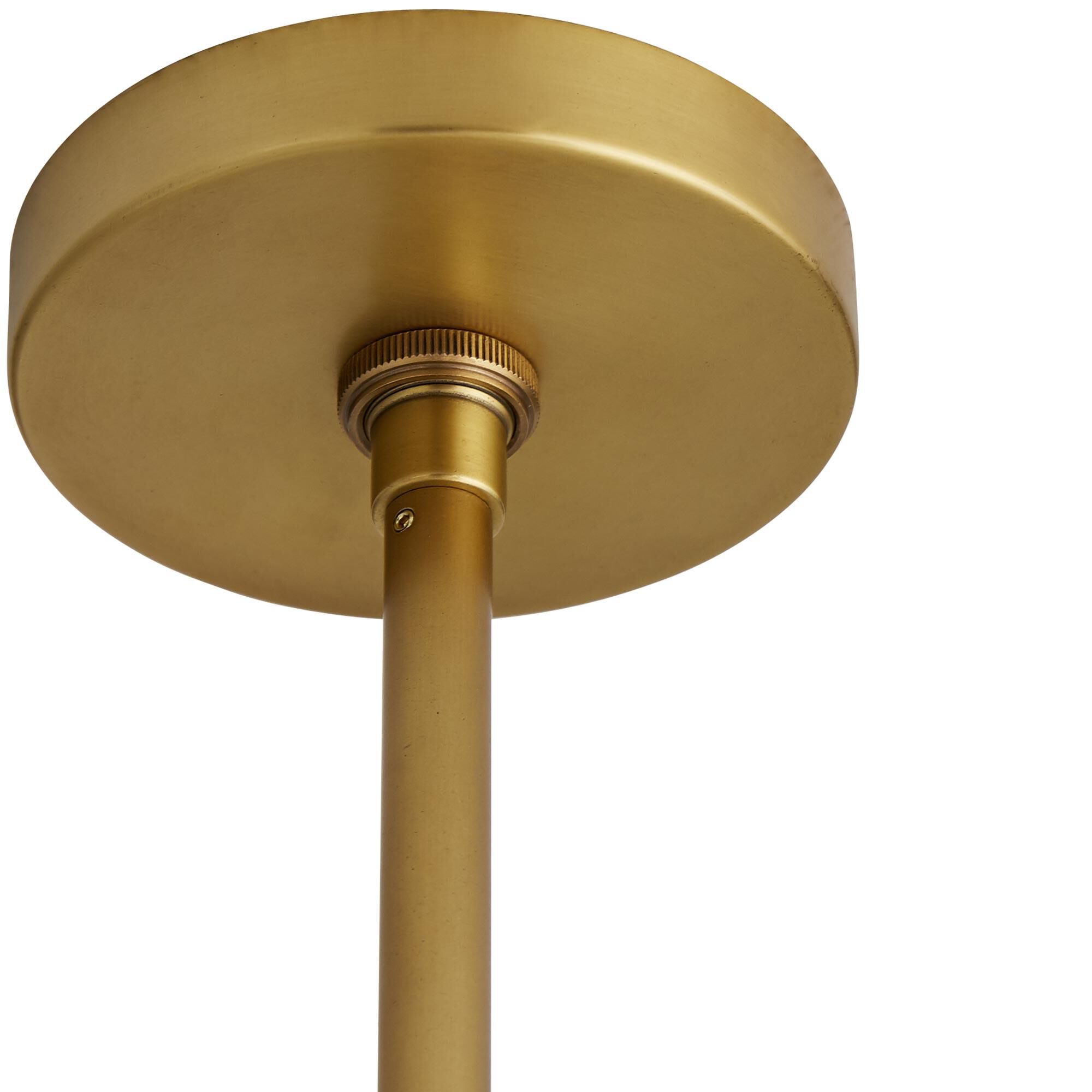 Shown in Antique Brass finish and Opal glass