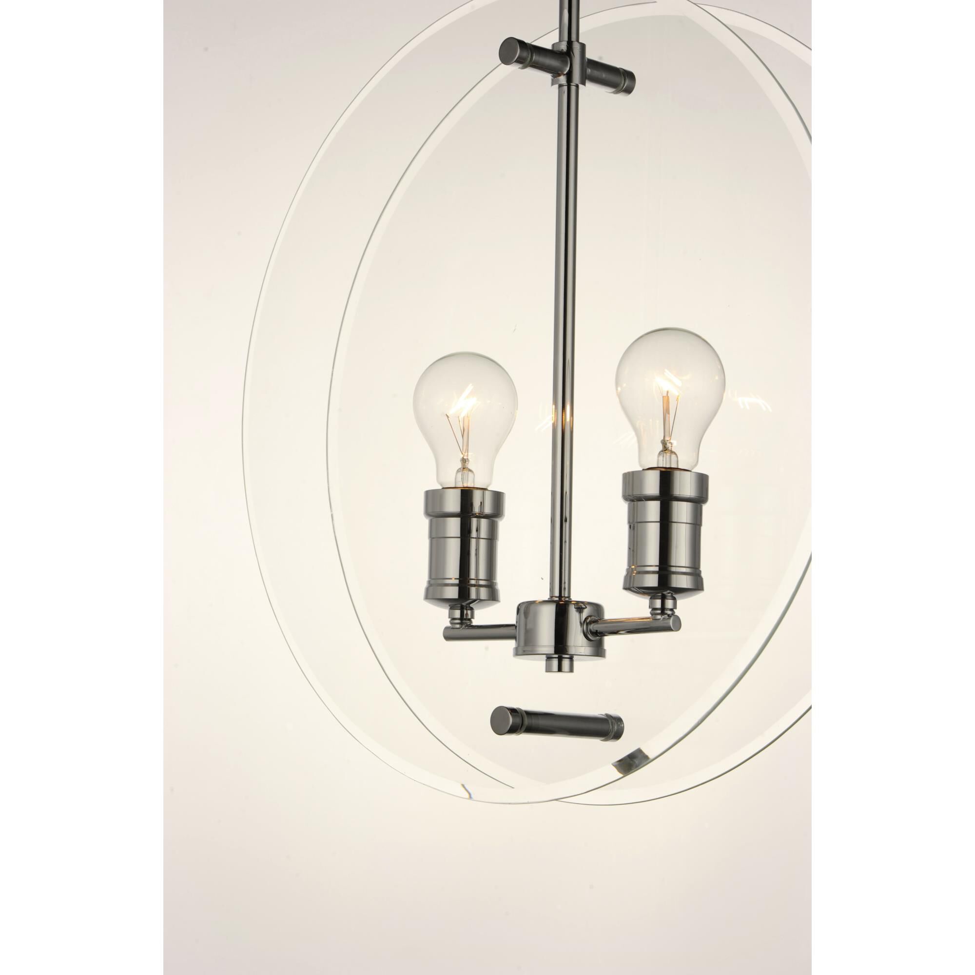 Shown in Polished Chrome finish and Clear glass