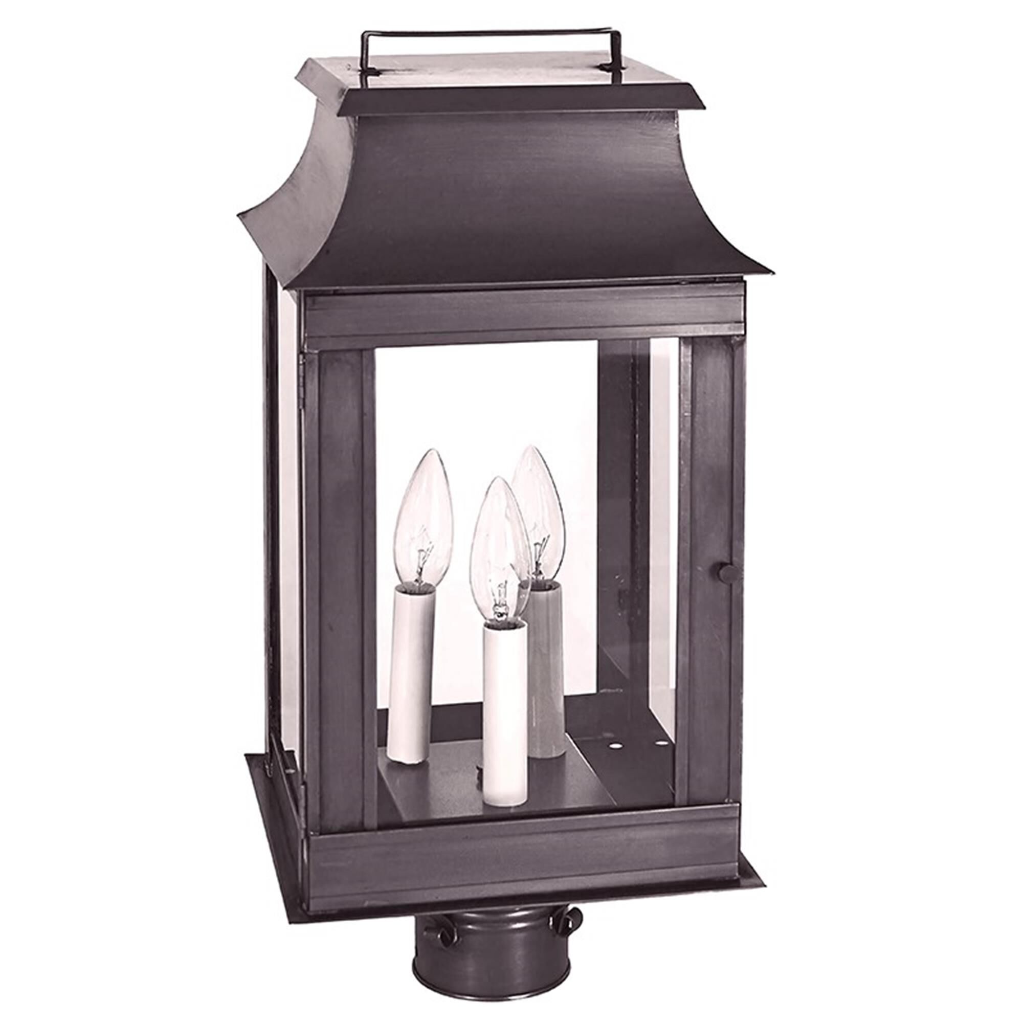 Concord 19 Inch Tall 3 Light Outdoor Post Lamp by Northeast Lantern