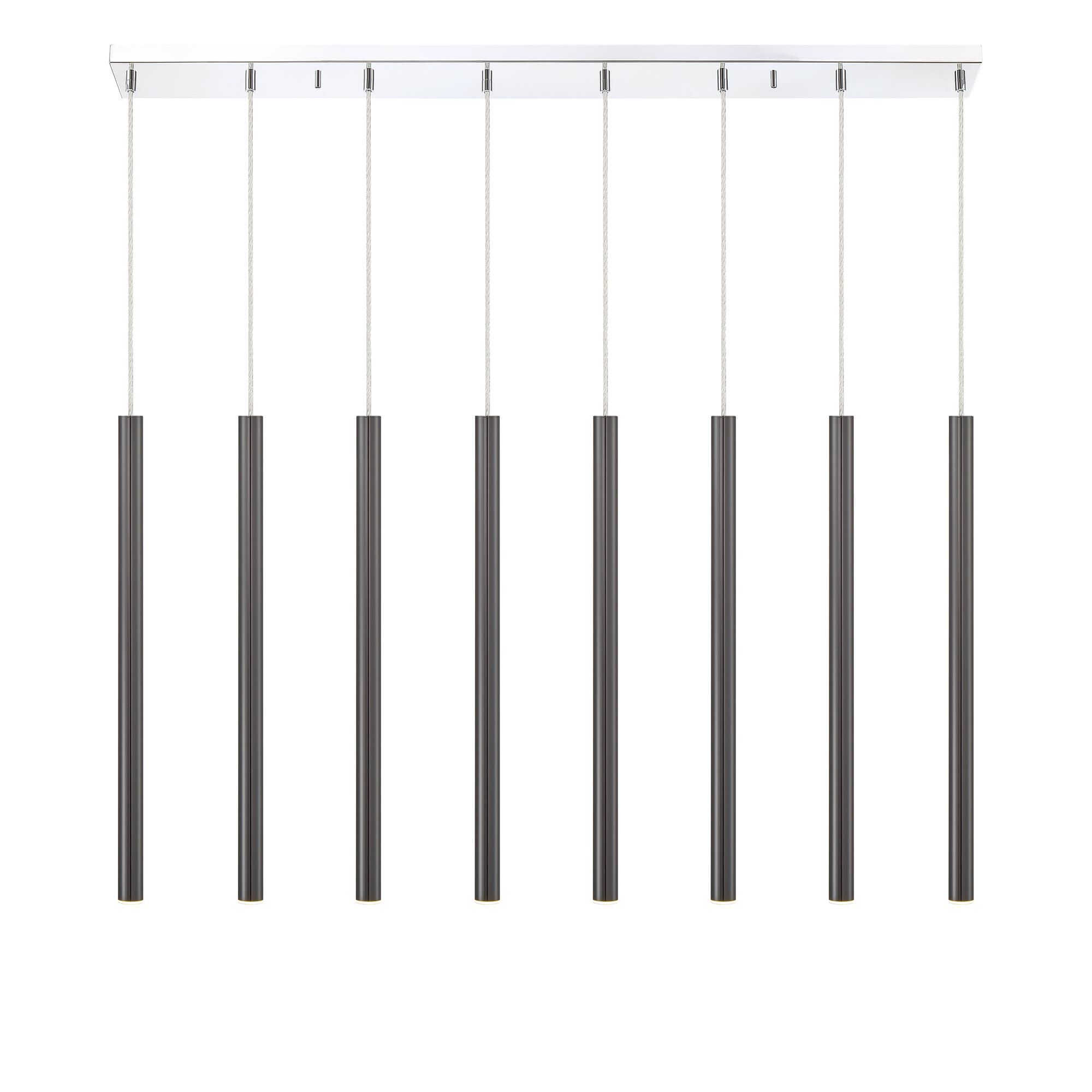 Shown in Chrome finish and Steel glass and Steel shade