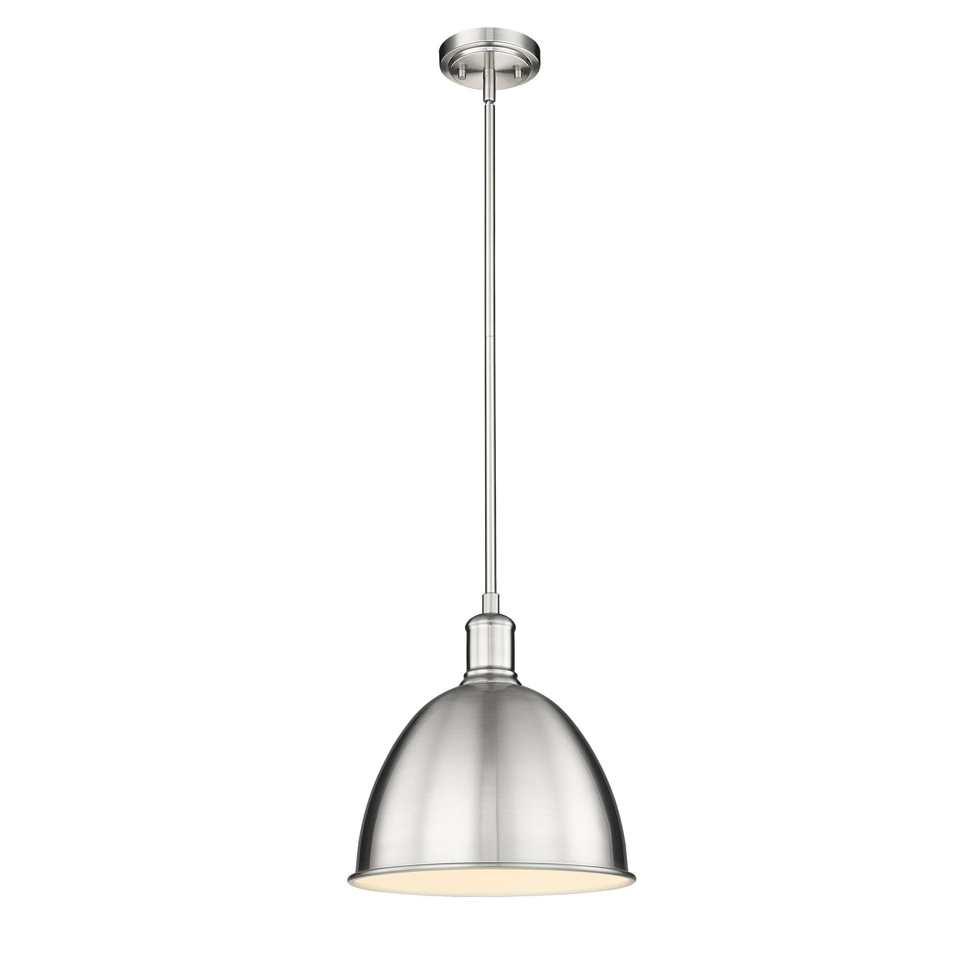 Shown in Brushed Nickel finish and Brushed Nickel shade