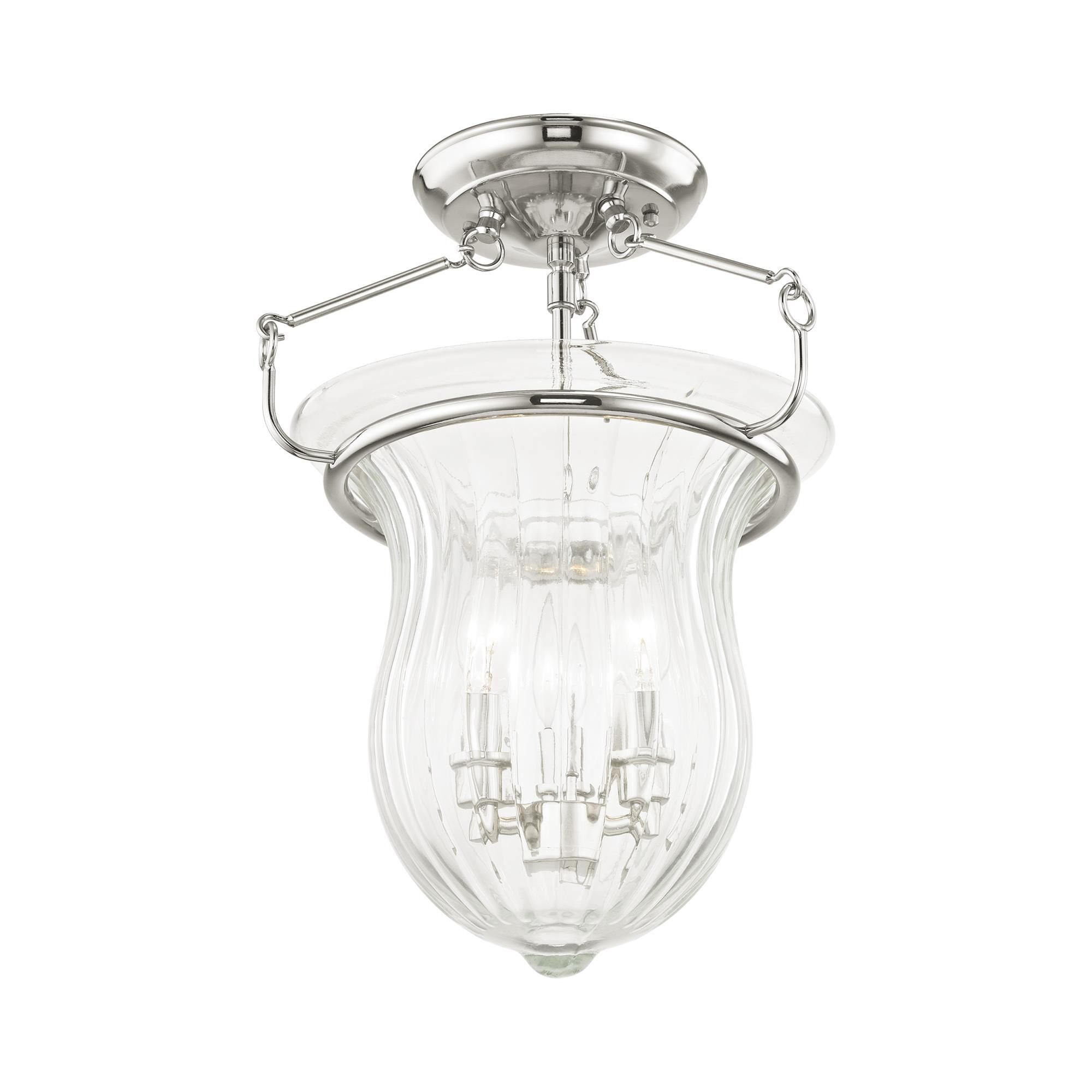 Andover 12 Inch 3 Light Semi Flush Mount by Livex Lighting