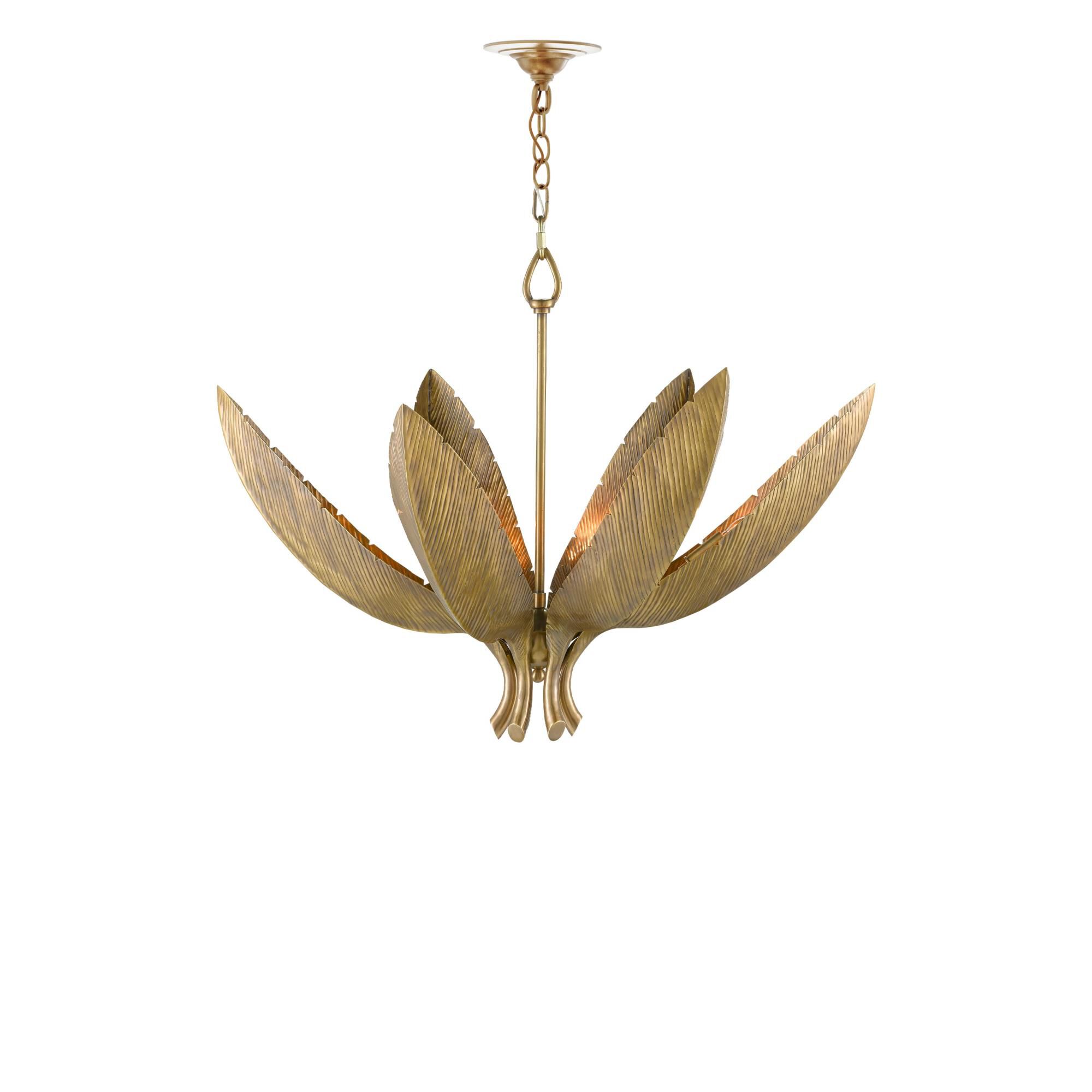 Bird Of Paradise 6 Light Chandelier by Currey and Company