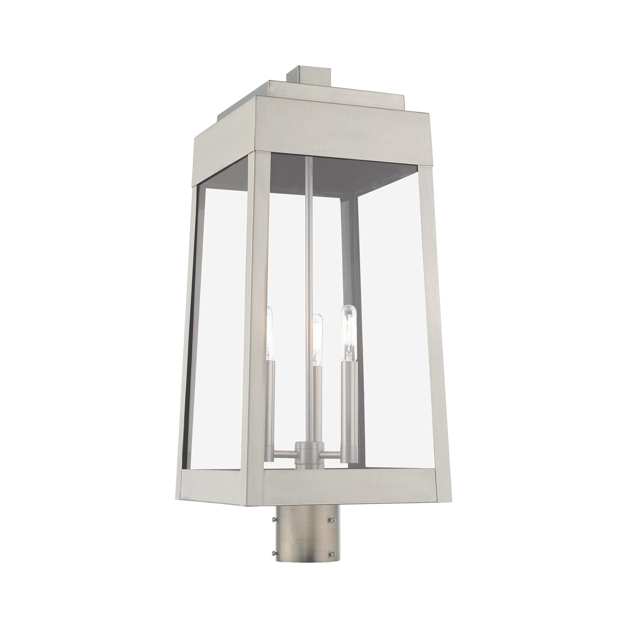 Oslo 24 Inch Tall 3 Light Outdoor Post Lamp by Livex Lighting