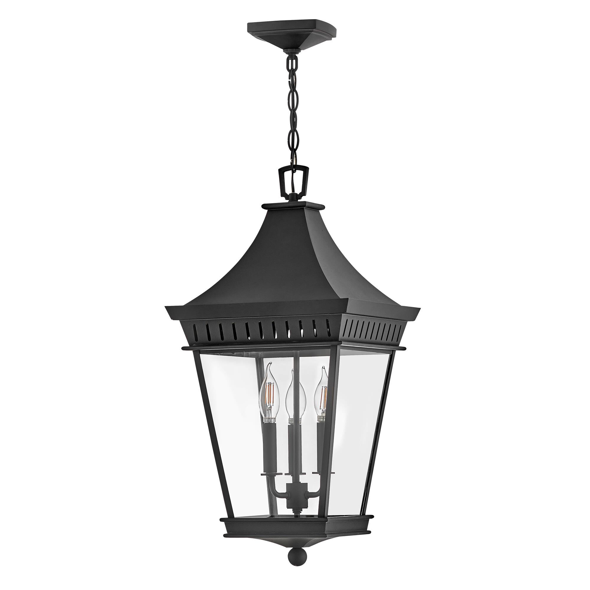 Shown in Museum Black finish and Clear glass