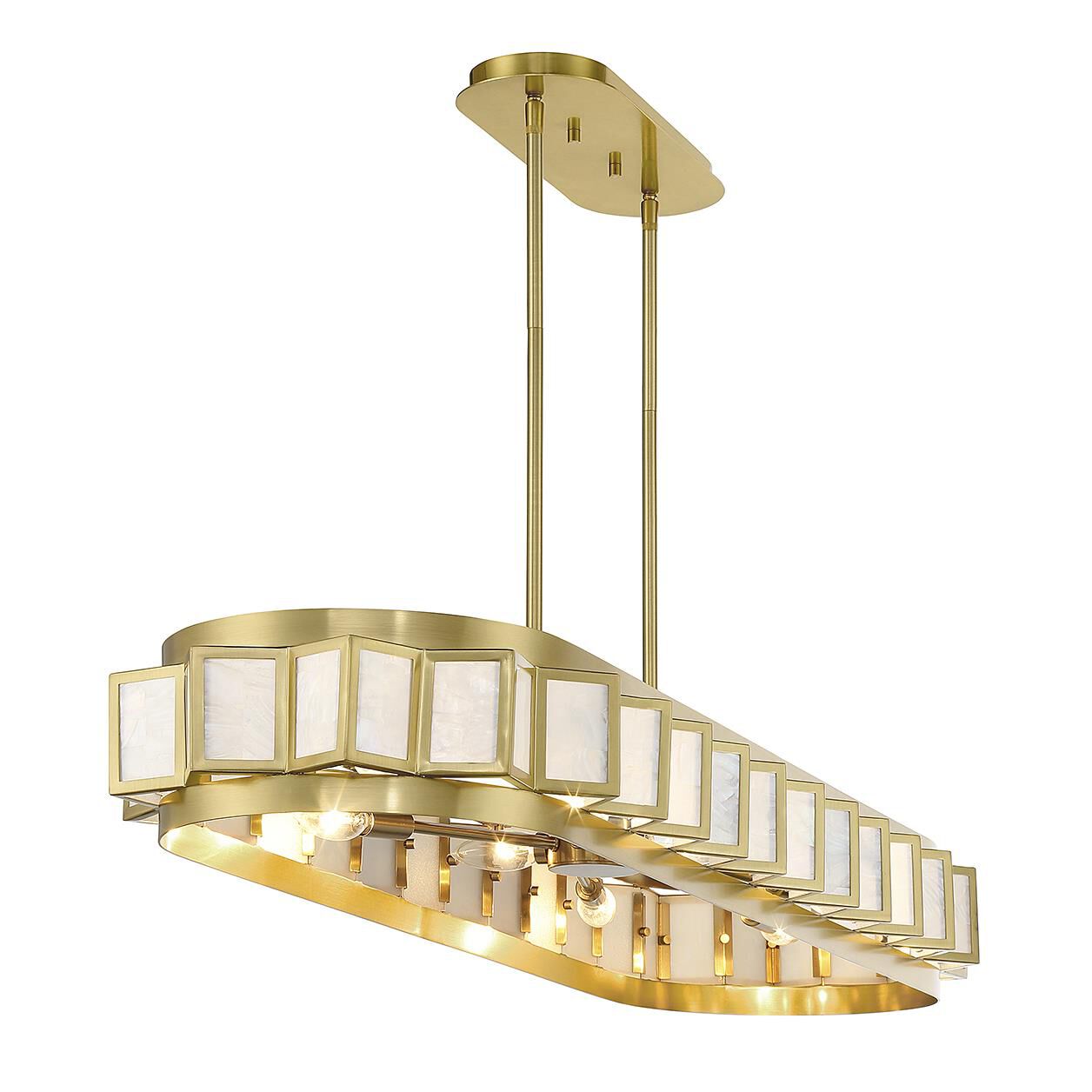 Gideon 47 Inch 8 Light Linear Suspension Light by Savoy House