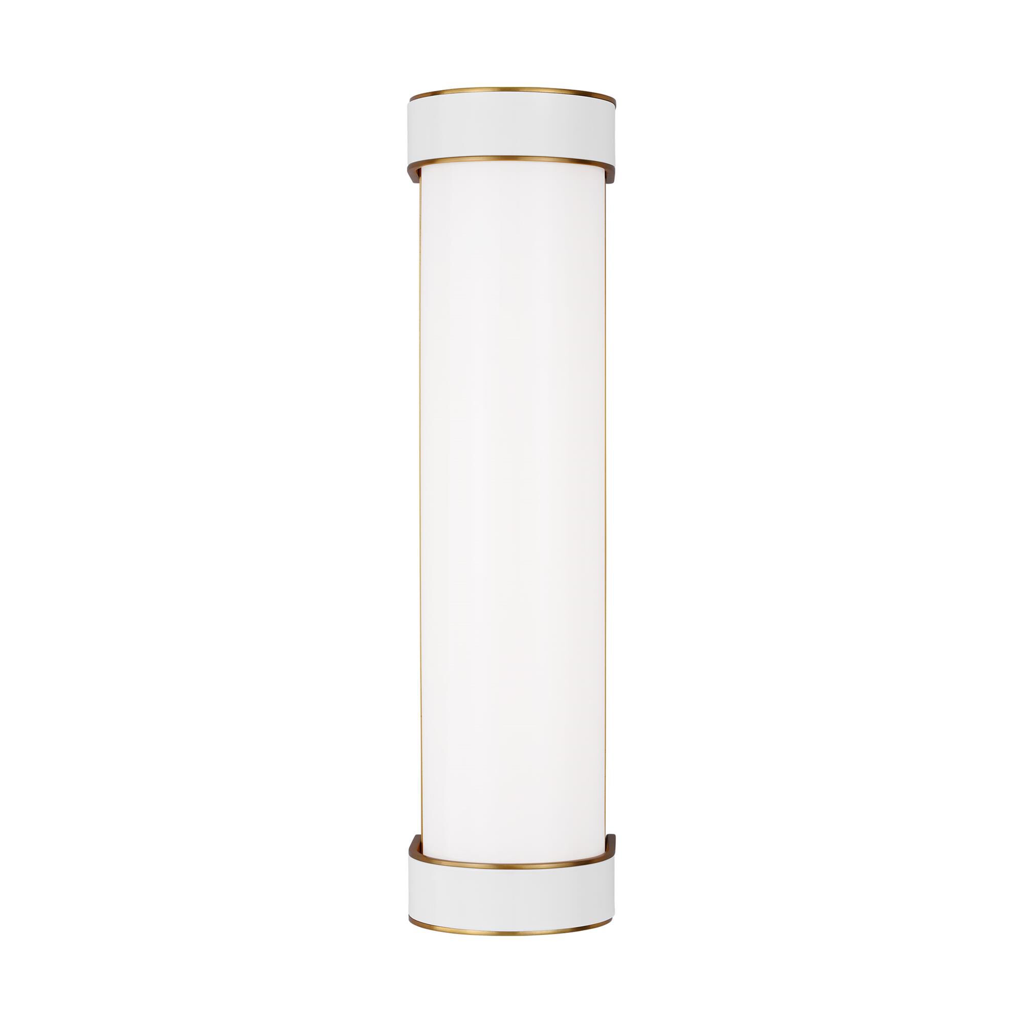 Shown in Burnished Brass finish and Milk White Glass shade