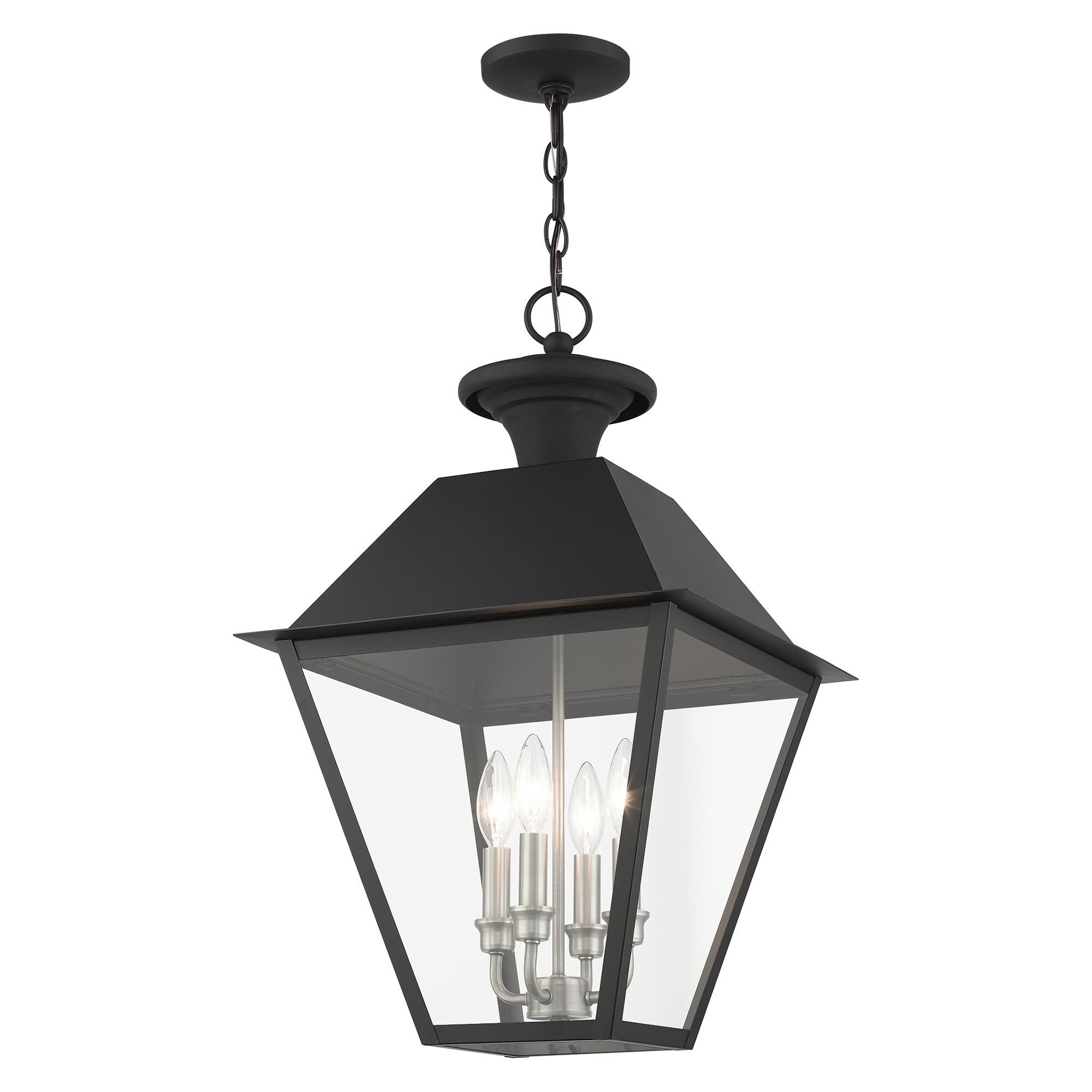 Mansfield 24 Inch Tall 4 Light Outdoor Hanging Lantern by Livex Lighting