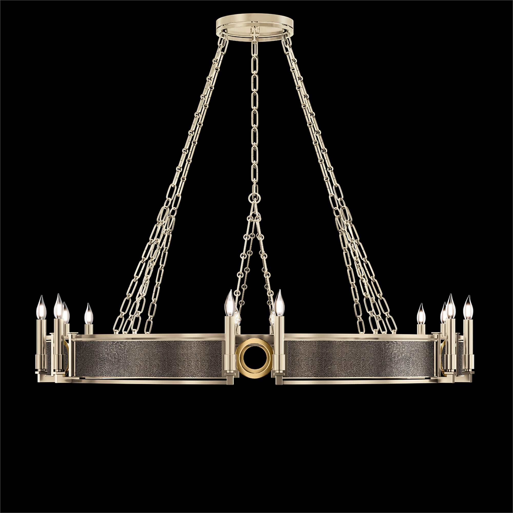 Shown in Champagne and Brass  finish and Pebble accent