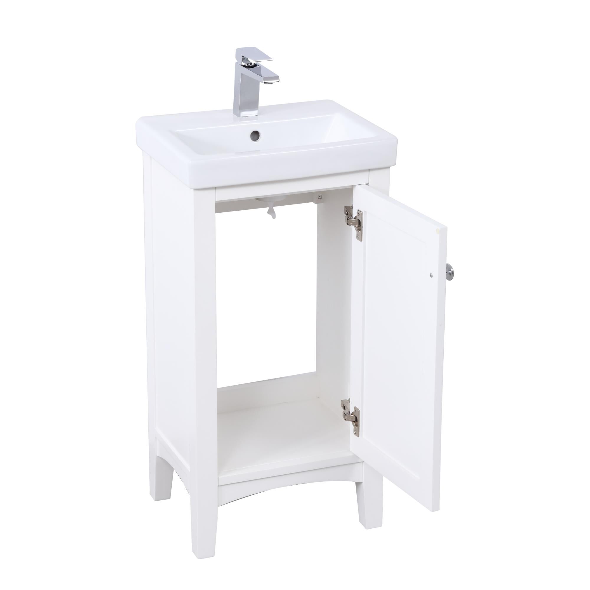 Shown in White finish