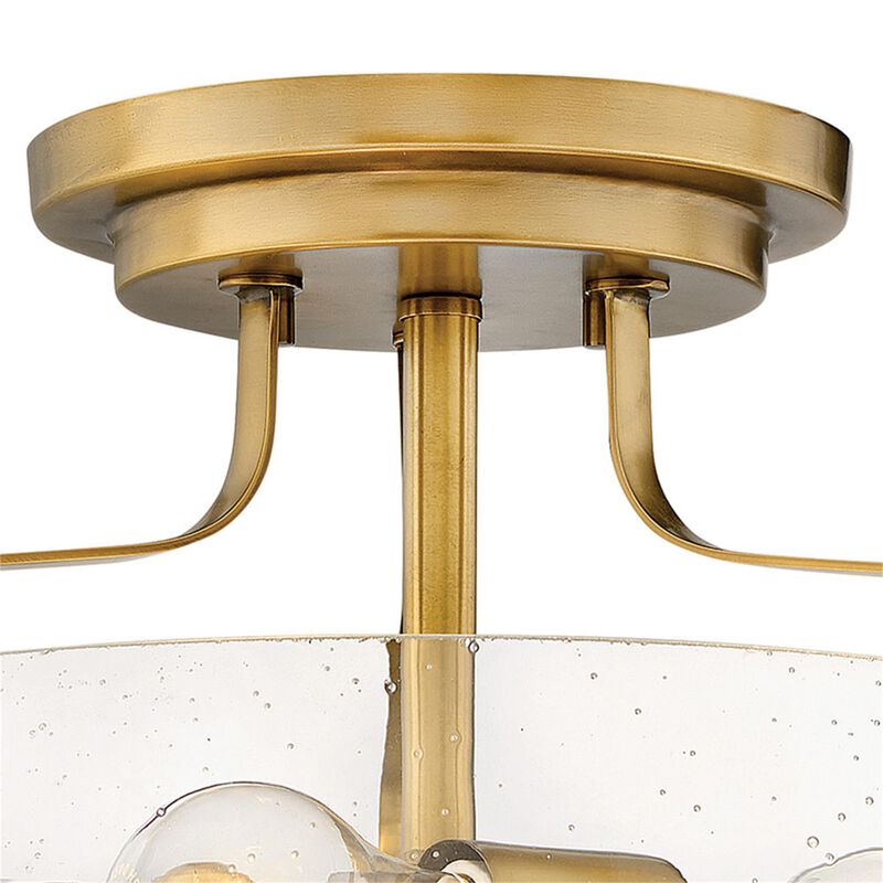 Harper 14 Inch 3 Light Semi Flush Mount by Hinkley