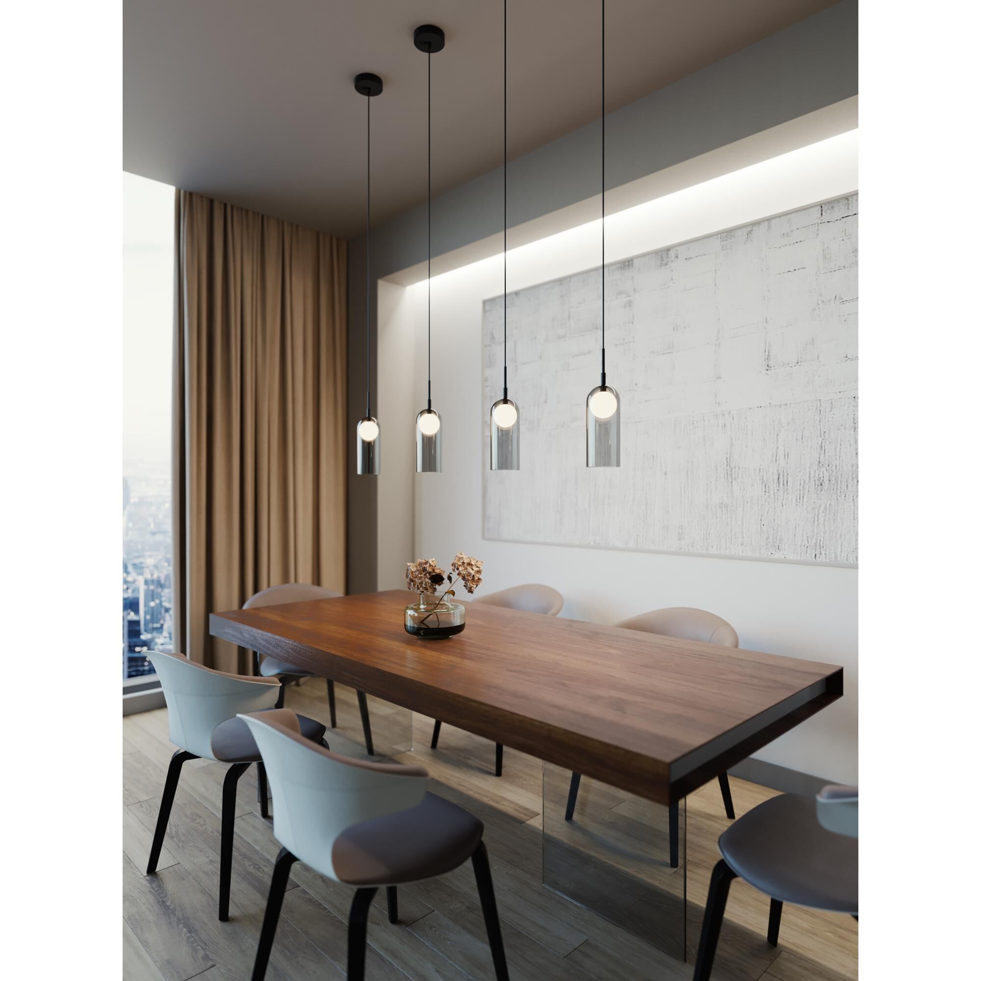 Shown in Black finish and Black glass