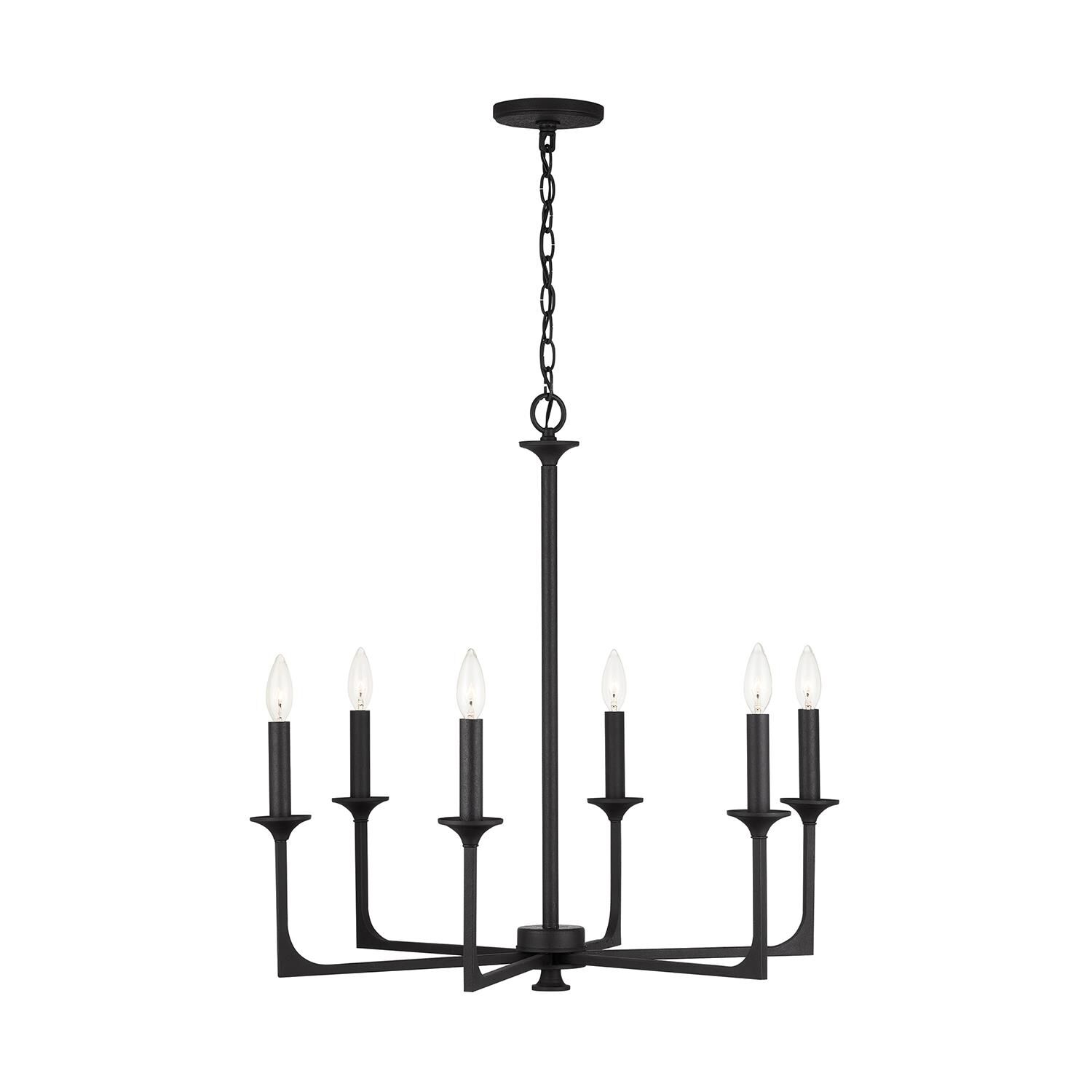 Clint 28 Inch 6 Light Chandelier Capitol Lighting