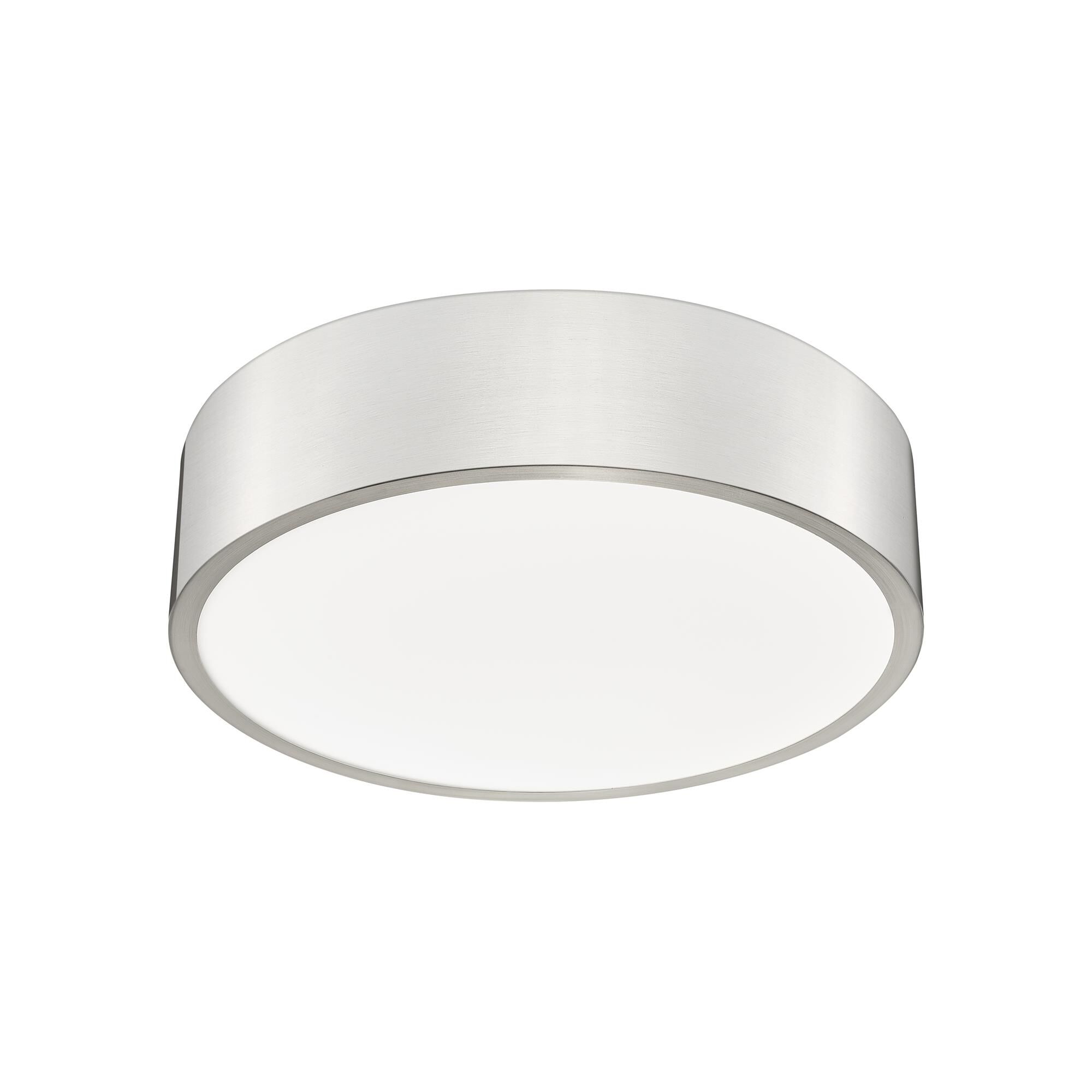Shown in Brushed Nickel finish and Frosted glass and Frosted shade