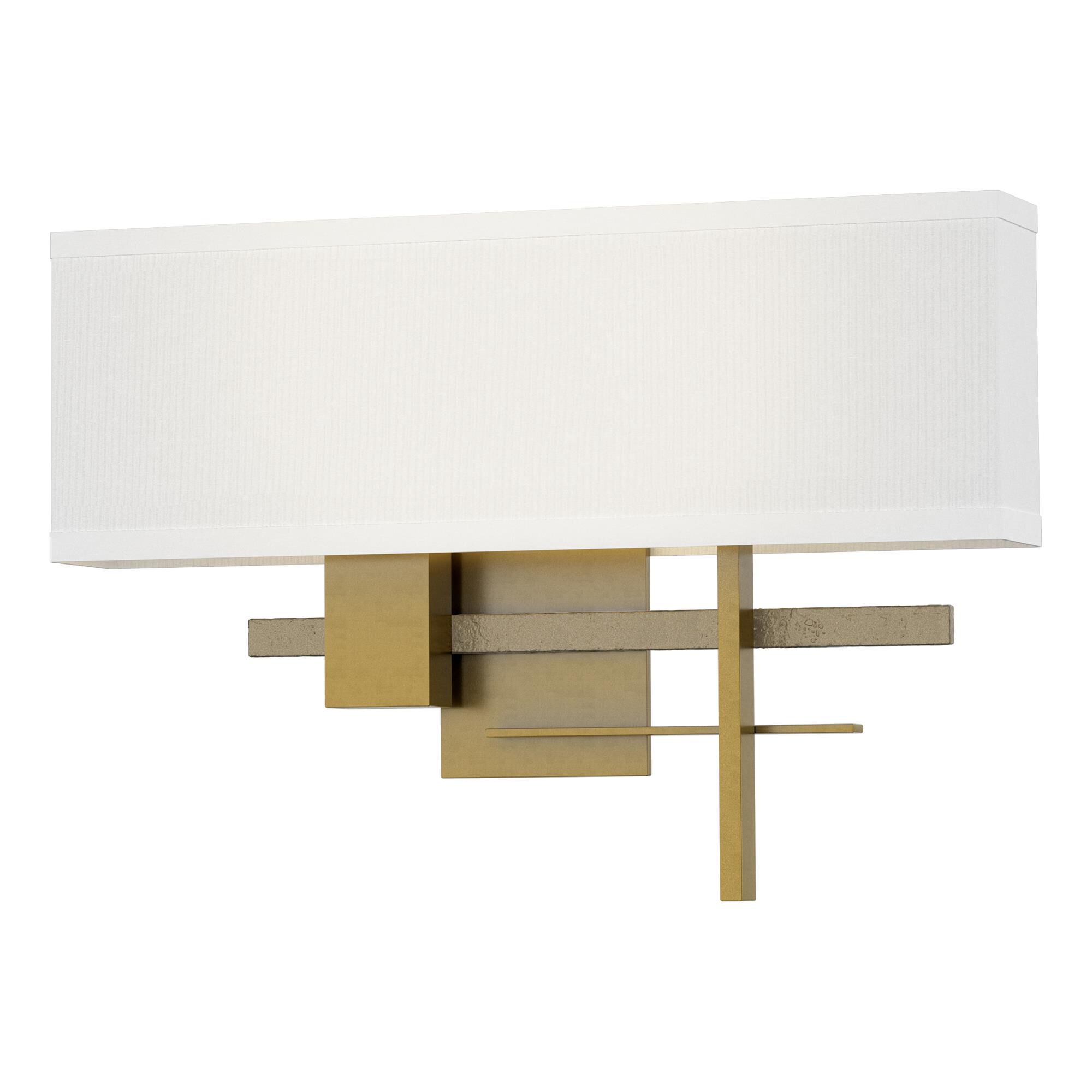 Shown in Modern Brass finish and Natural Anna shade and Soft Gold (84) accent