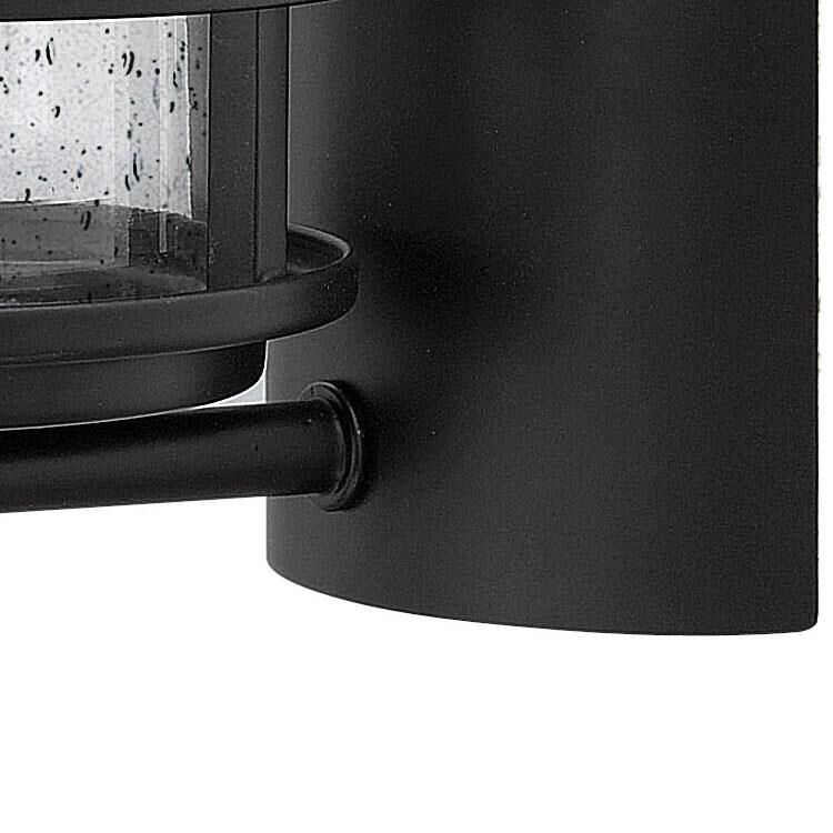 Shown in Satin Black finish and Clear Seedy glass