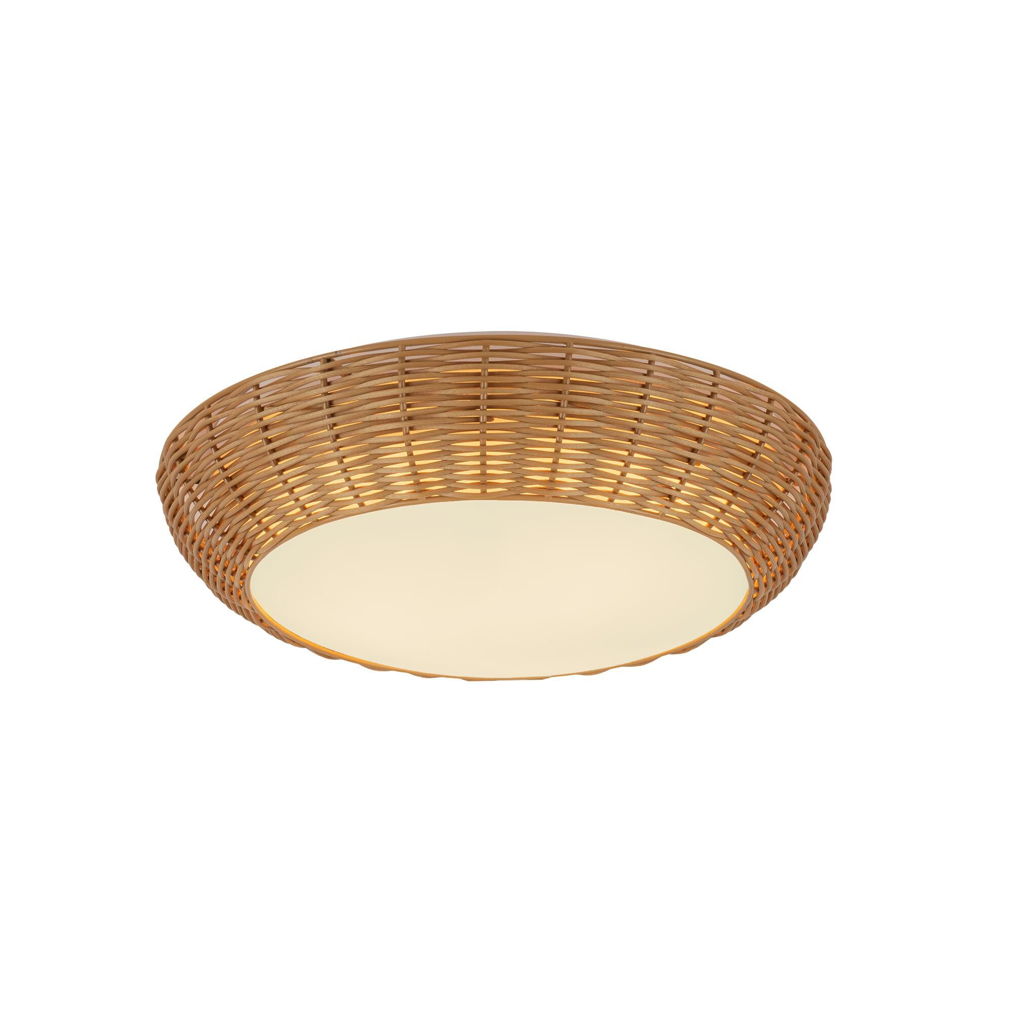 Shown in Rattan finish and Opal glass