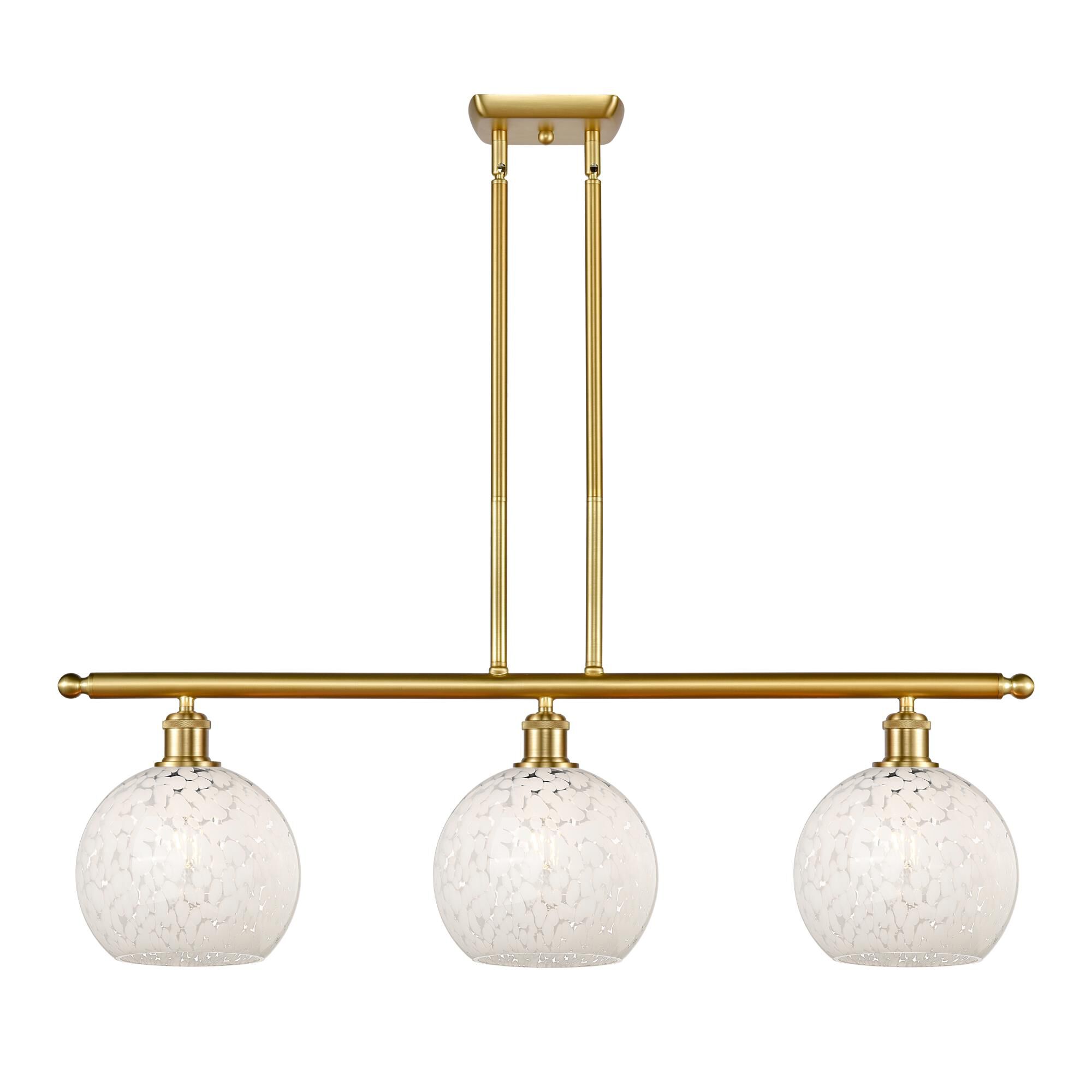 Bruno Marashlian White Mouchette 36 Inch Linear Suspension Light by Innovations Lighting