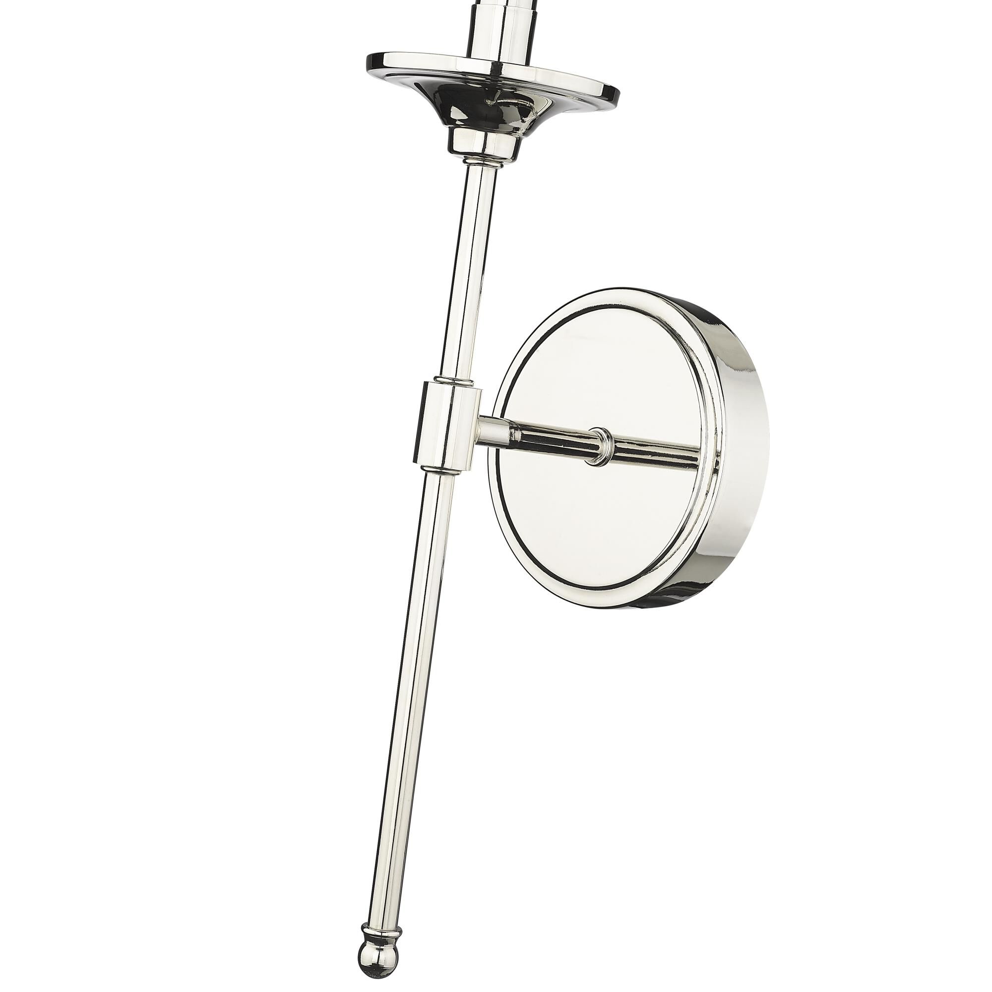 Shown in Polished Nickel finish and Cloth Cover glass and Cloth Cover shade