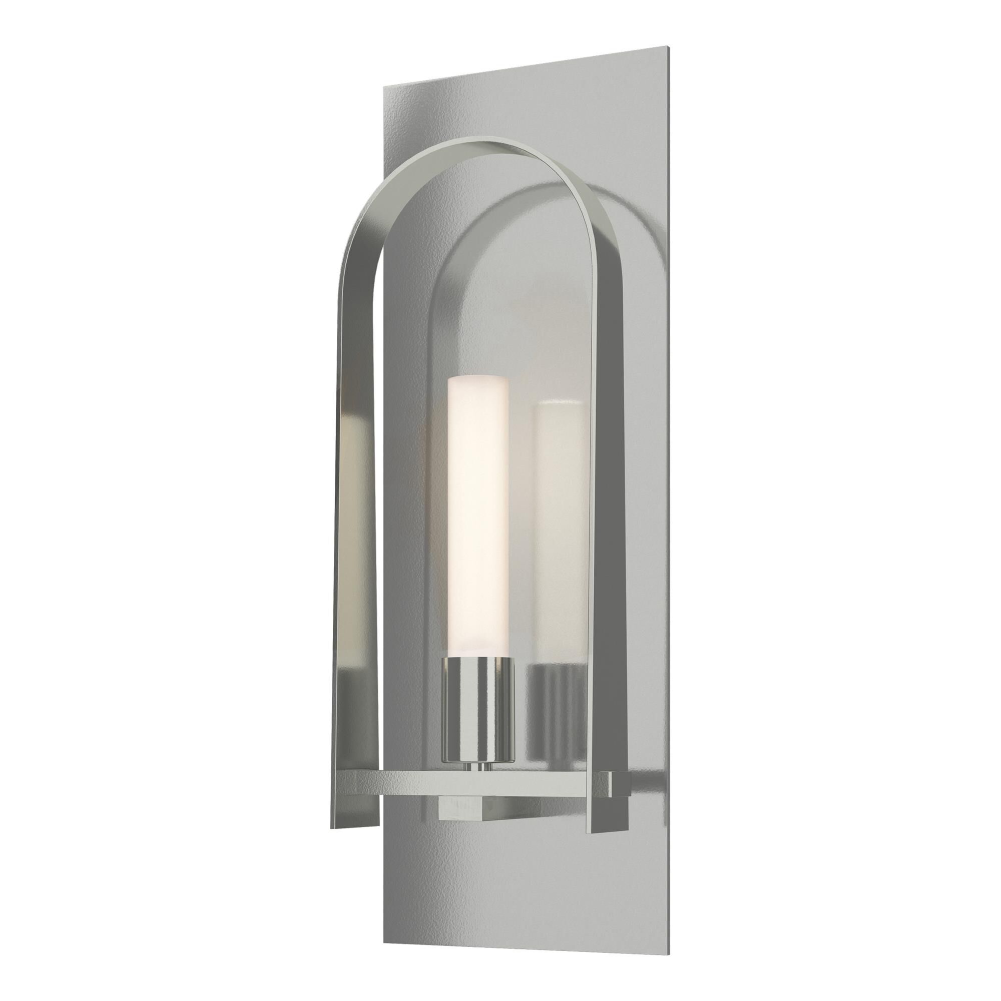 Shown in Sterling finish and Frosted glass and Frosted Glass shade