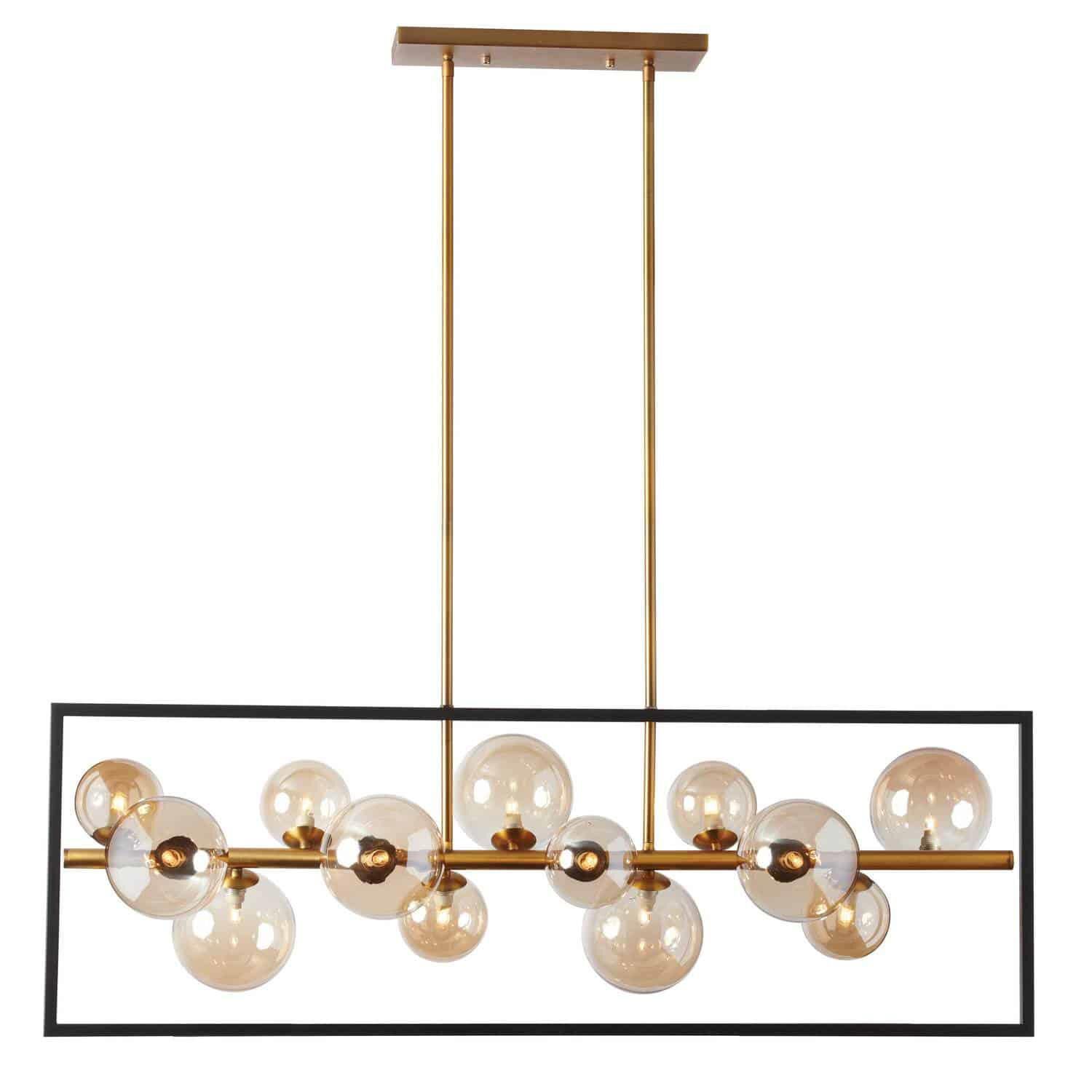 Glasgow 42 Inch 13 Light Linear Suspension Light by Dainolite