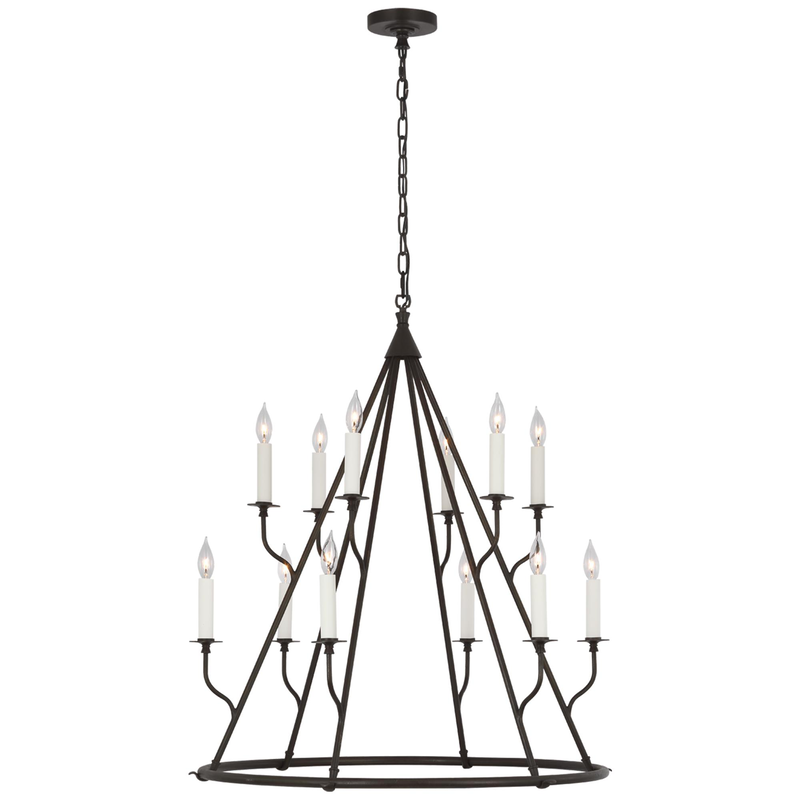 Julie Neill Lorio 33 Inch 12 Light LED Chandelier by Visual Comfort Signature Collection