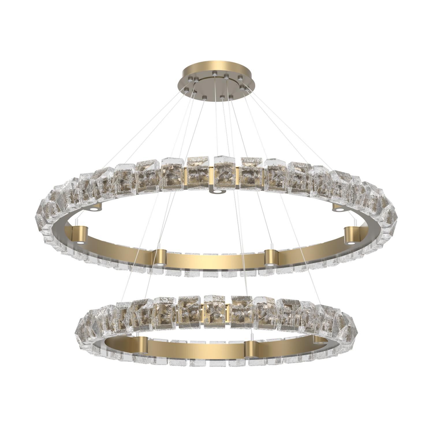 Shown in Gilded Brass finish and Clear glass