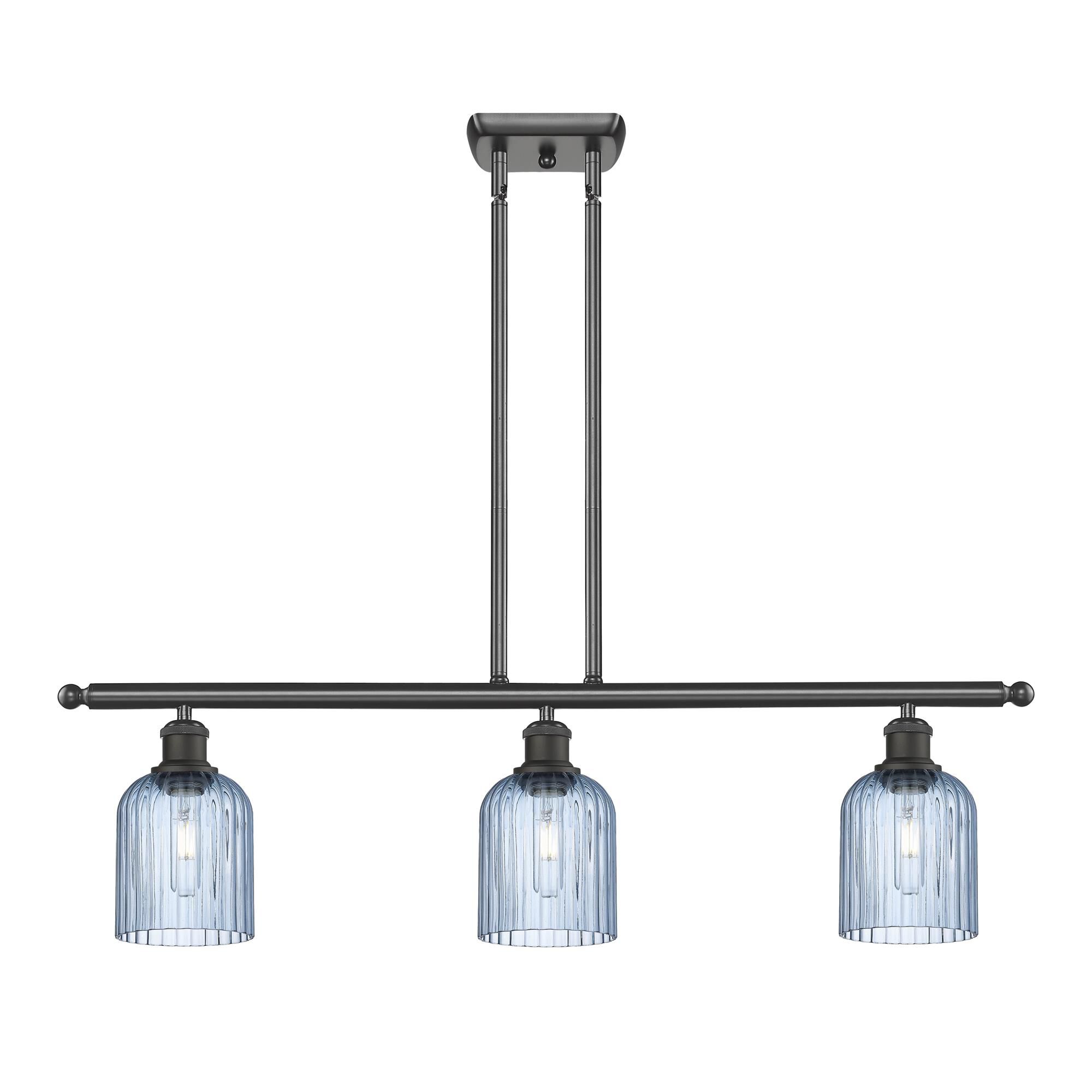 Shown in Oil Rubbed Bronze finish and Princess Blue shade